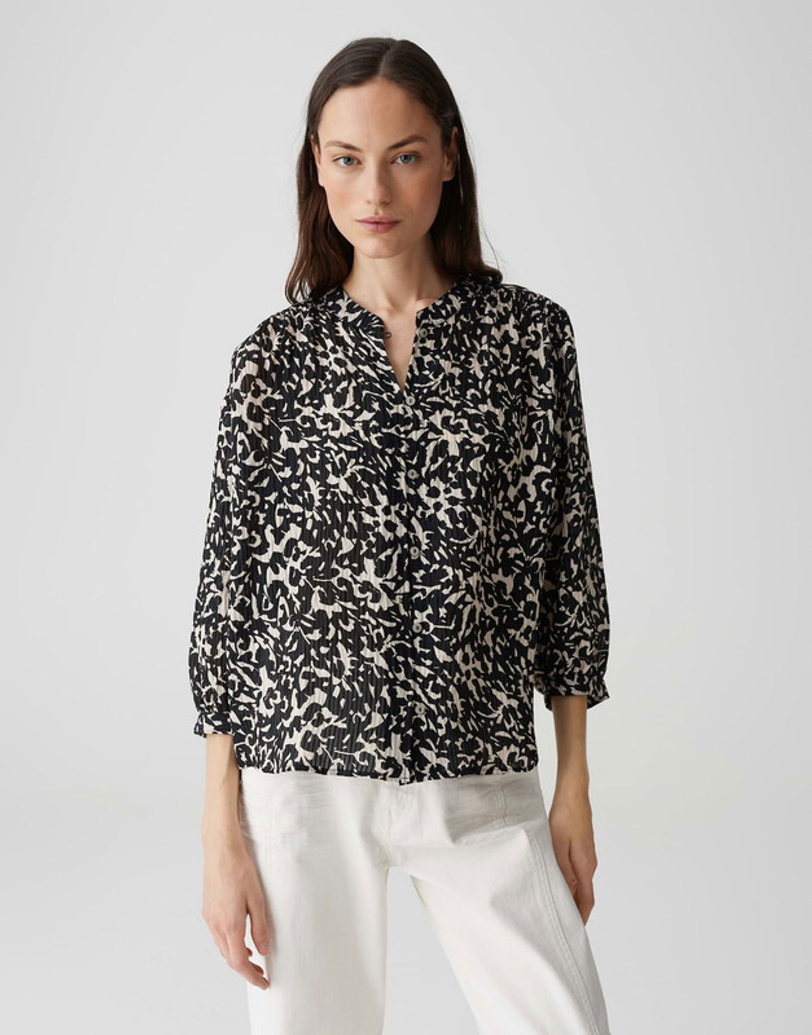 7b3de91dc6e22fa013c4934f832d81b4 Opus |  Opus Druckbluse  | 34 | Schwarz
