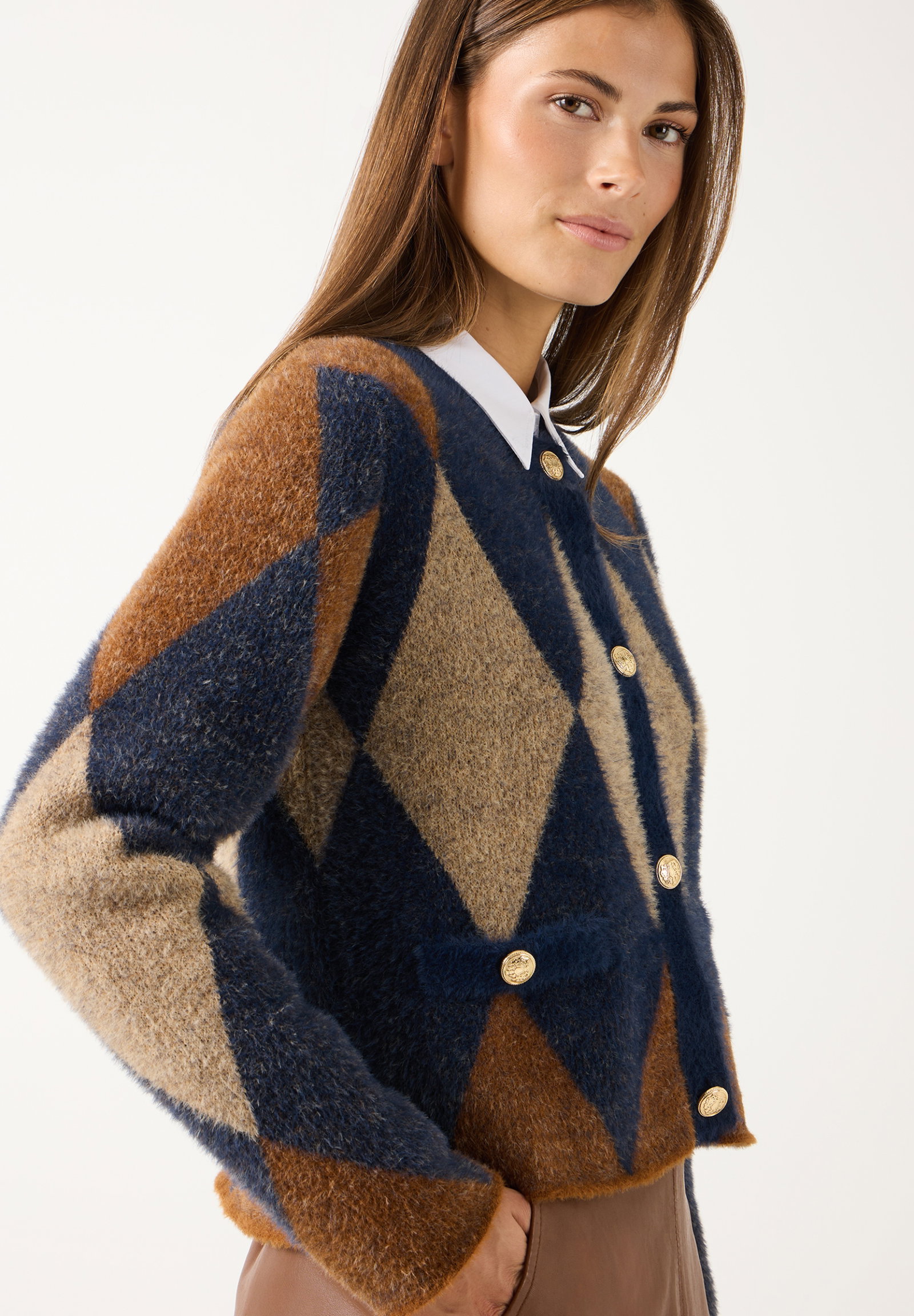 Argyle Cardigan, argyle knit #3