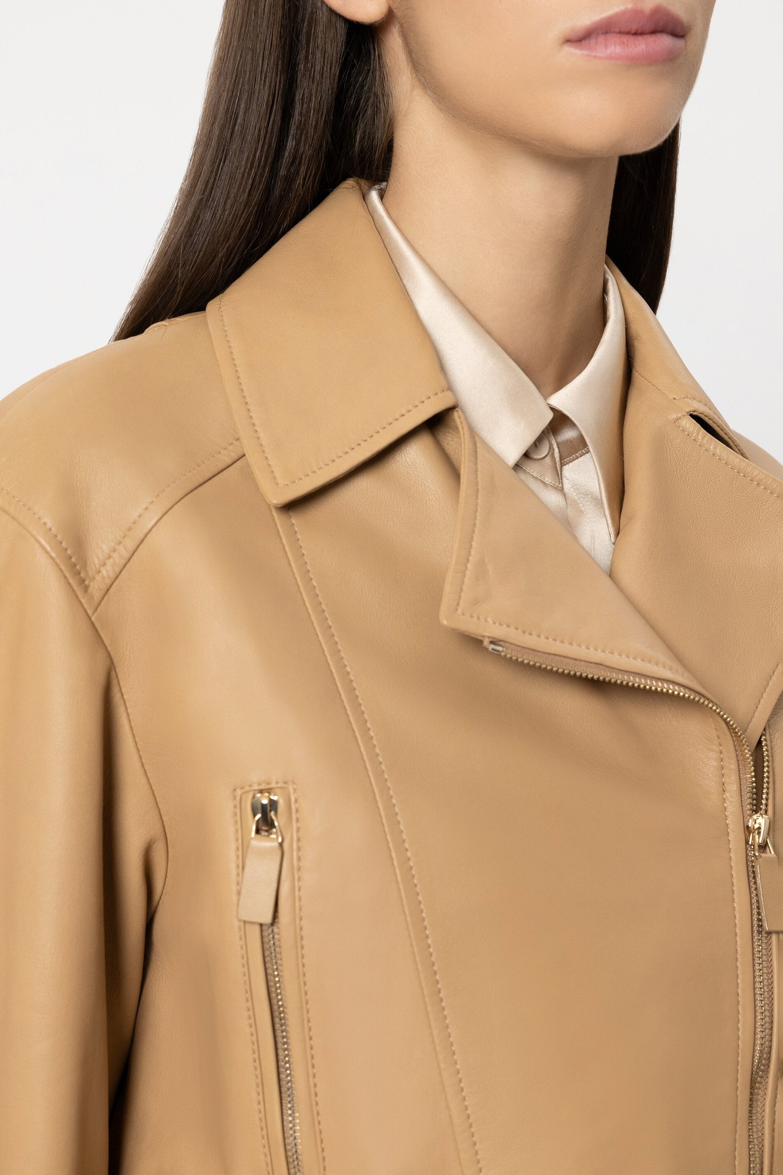 Luisa Cerano Jacke aus Lammnappa golden caramel #4