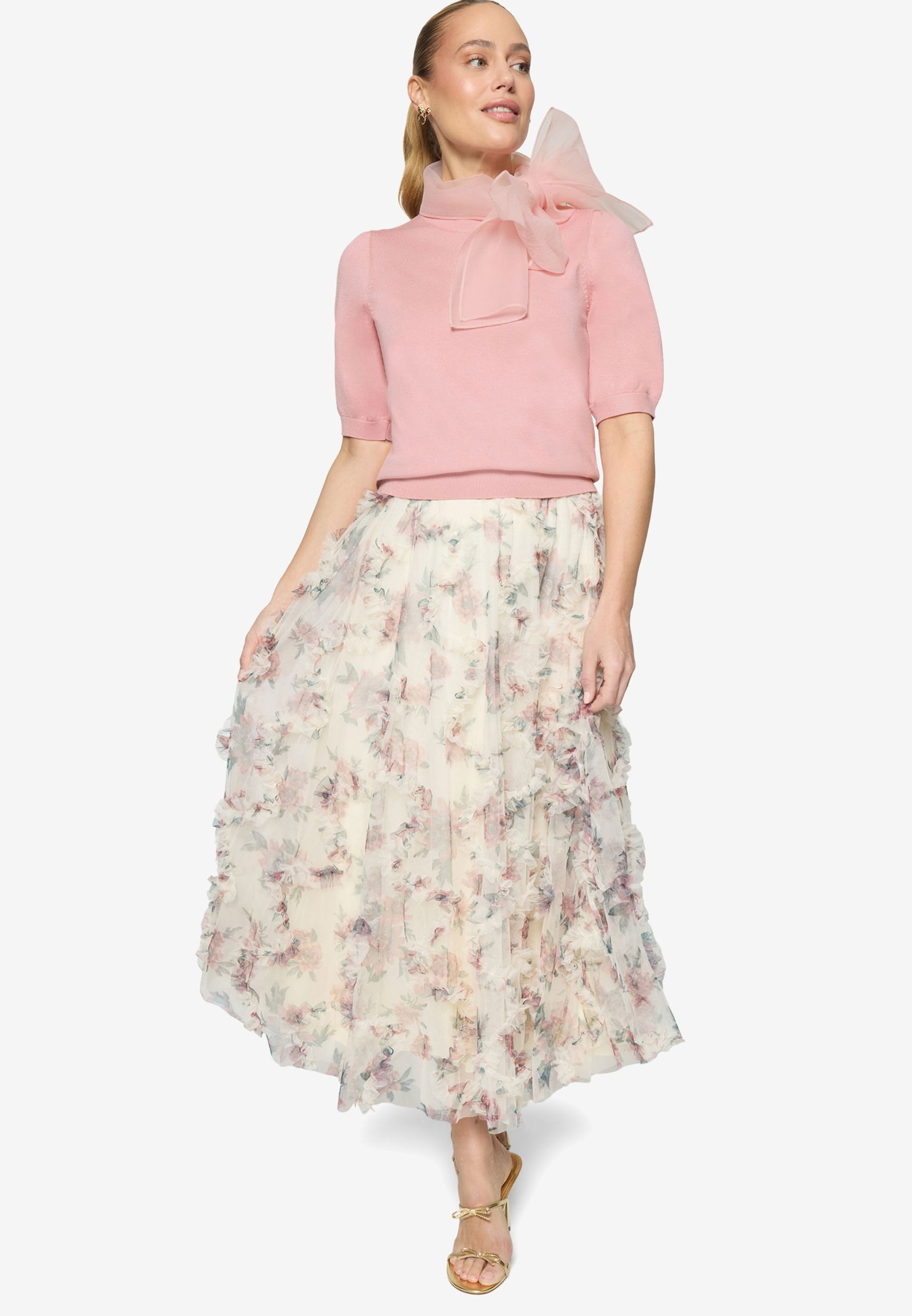 |  Strickpullover Kurz 1/2 Arm, Bridal Rose | 34