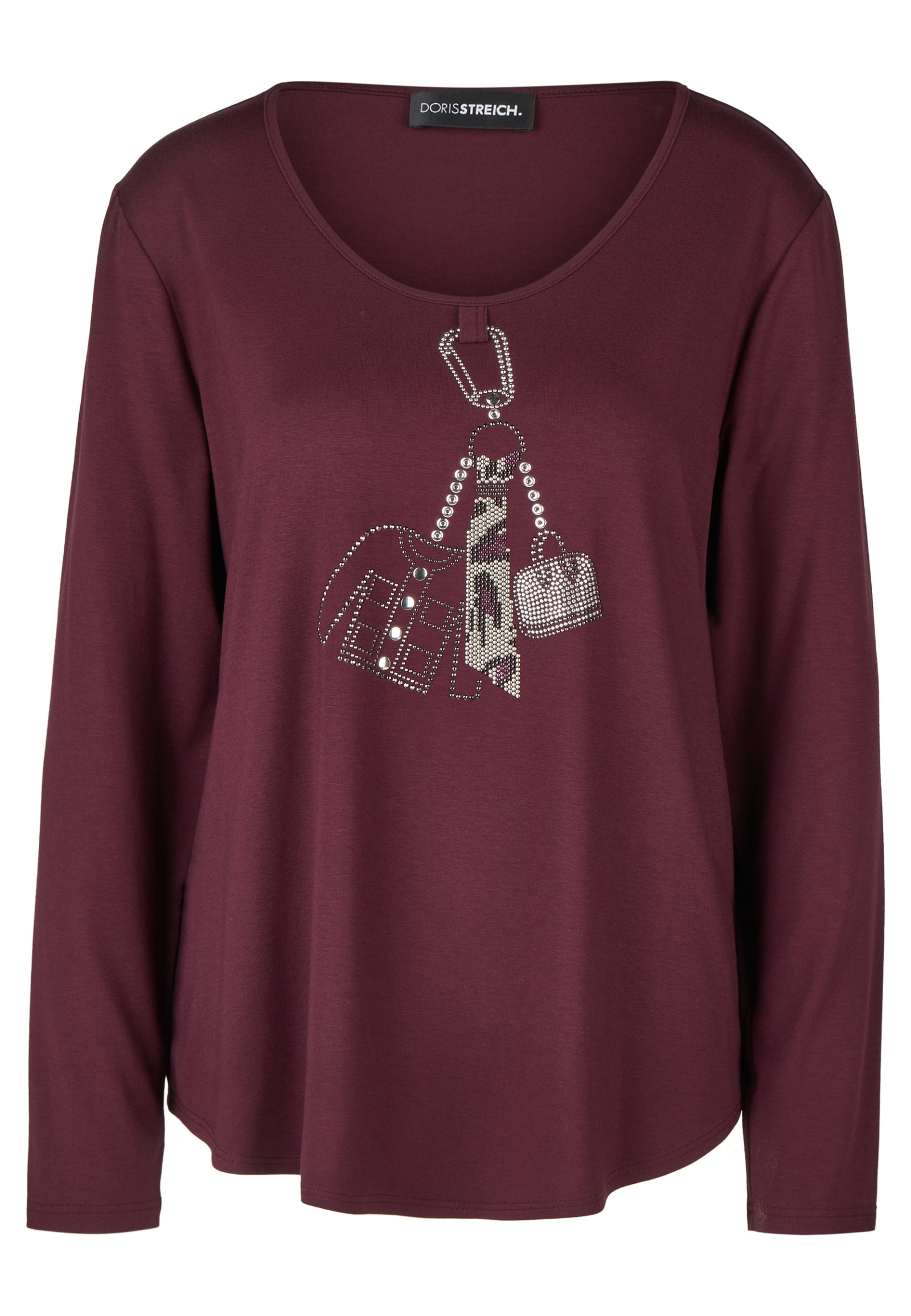 T-Shirt 1/1 Arm, Aubergine #1