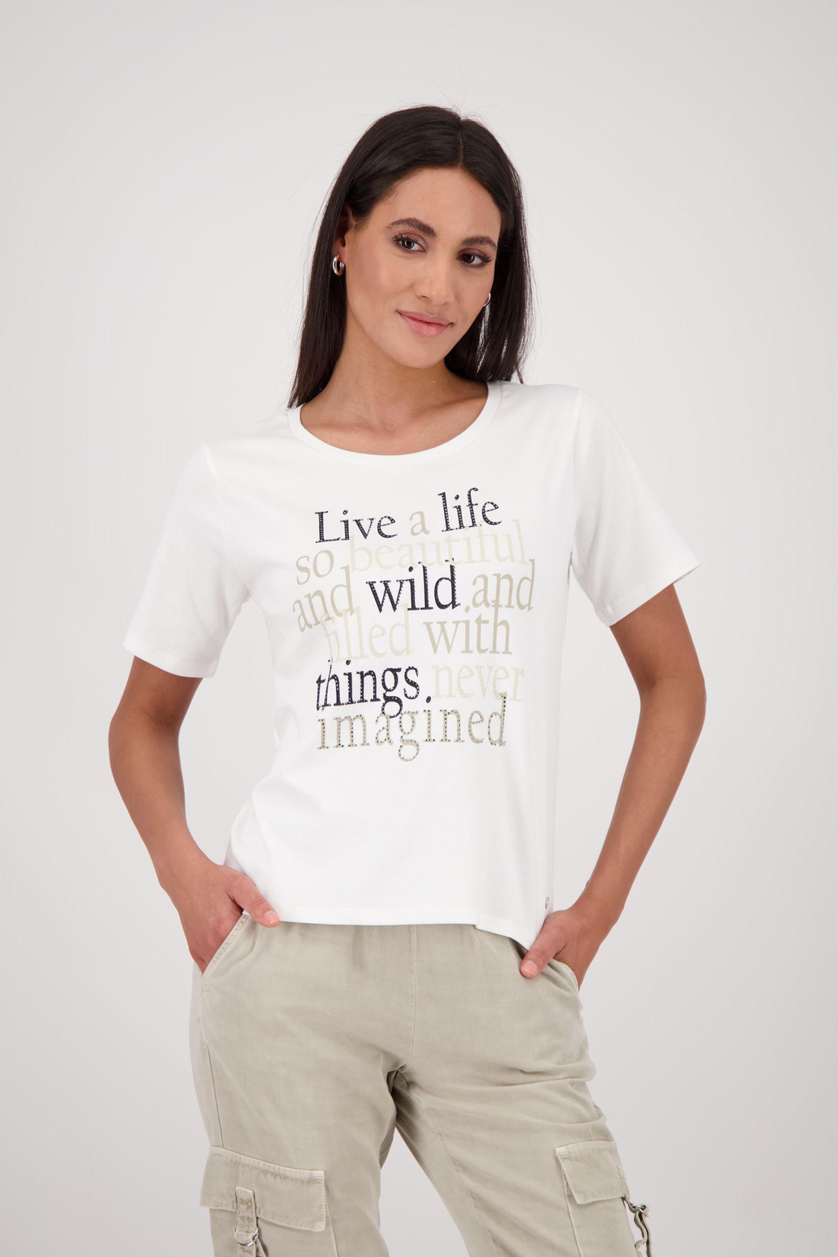Monari |  T-Shirt, cream | 40