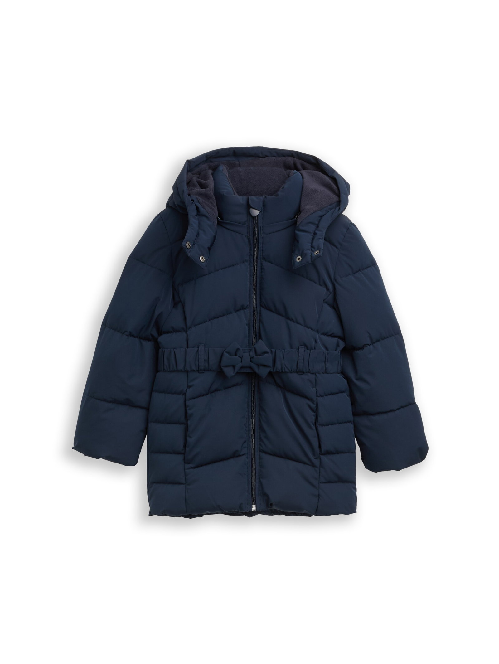 Belted Puffer Coat, sky captain blue #1