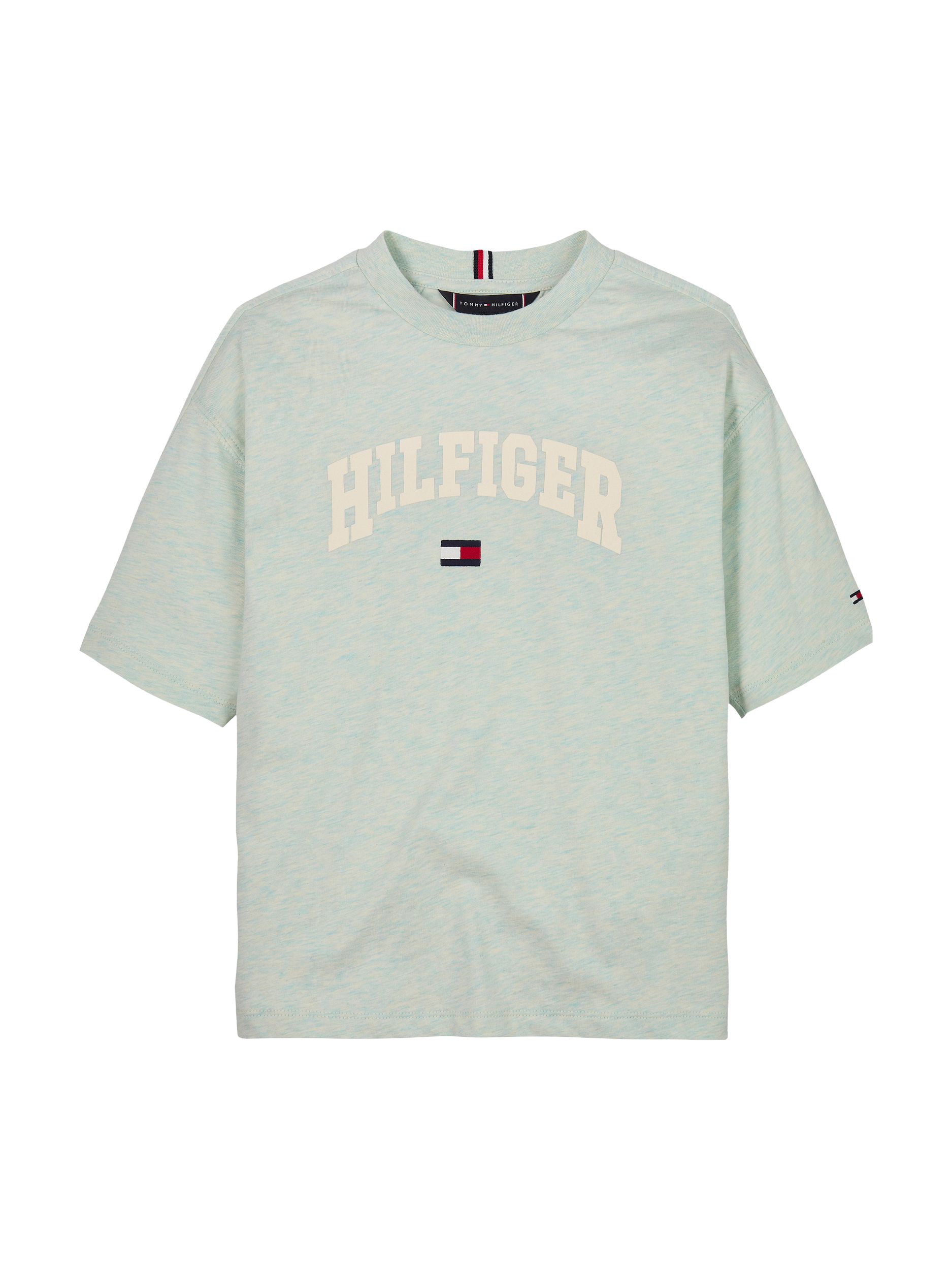 Tommy Hilfiger |  HILFIGER VARSITY TEE SS | 10 | dew green heather