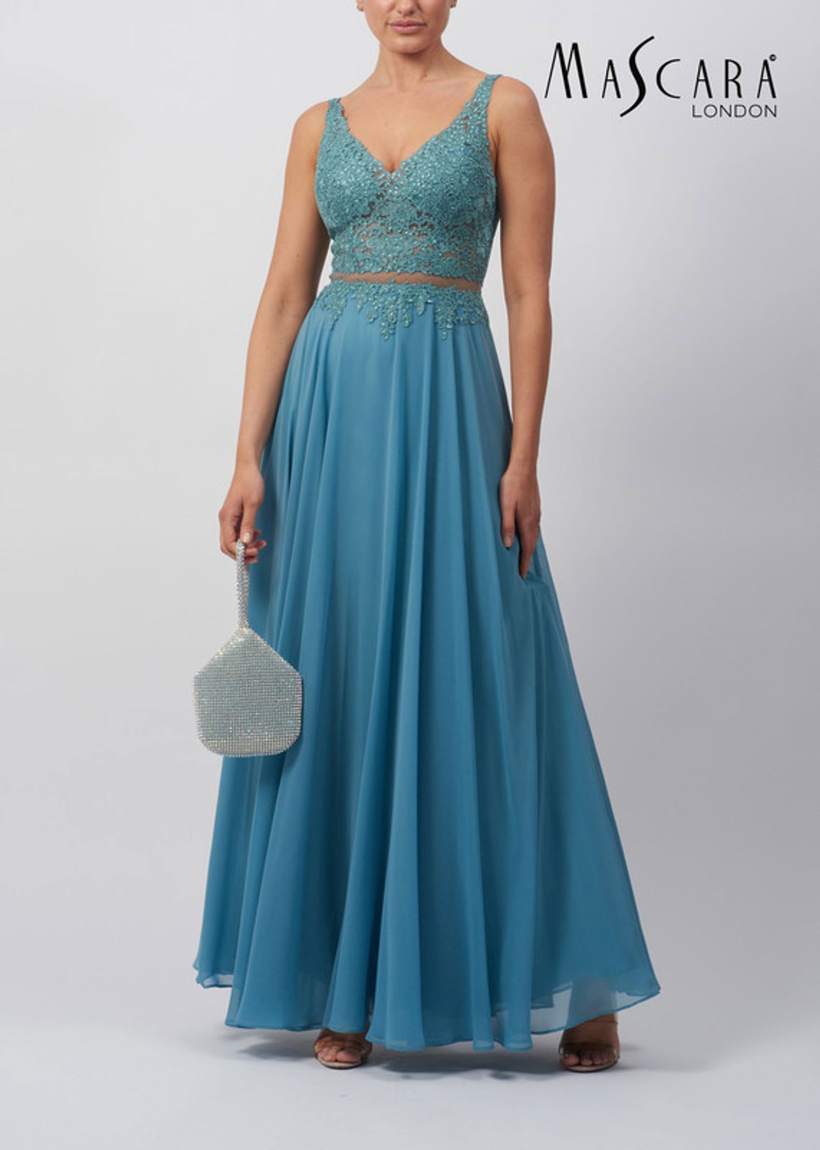 Mascara London |  Mascara London Langes Abendkleid | 38 | Blau