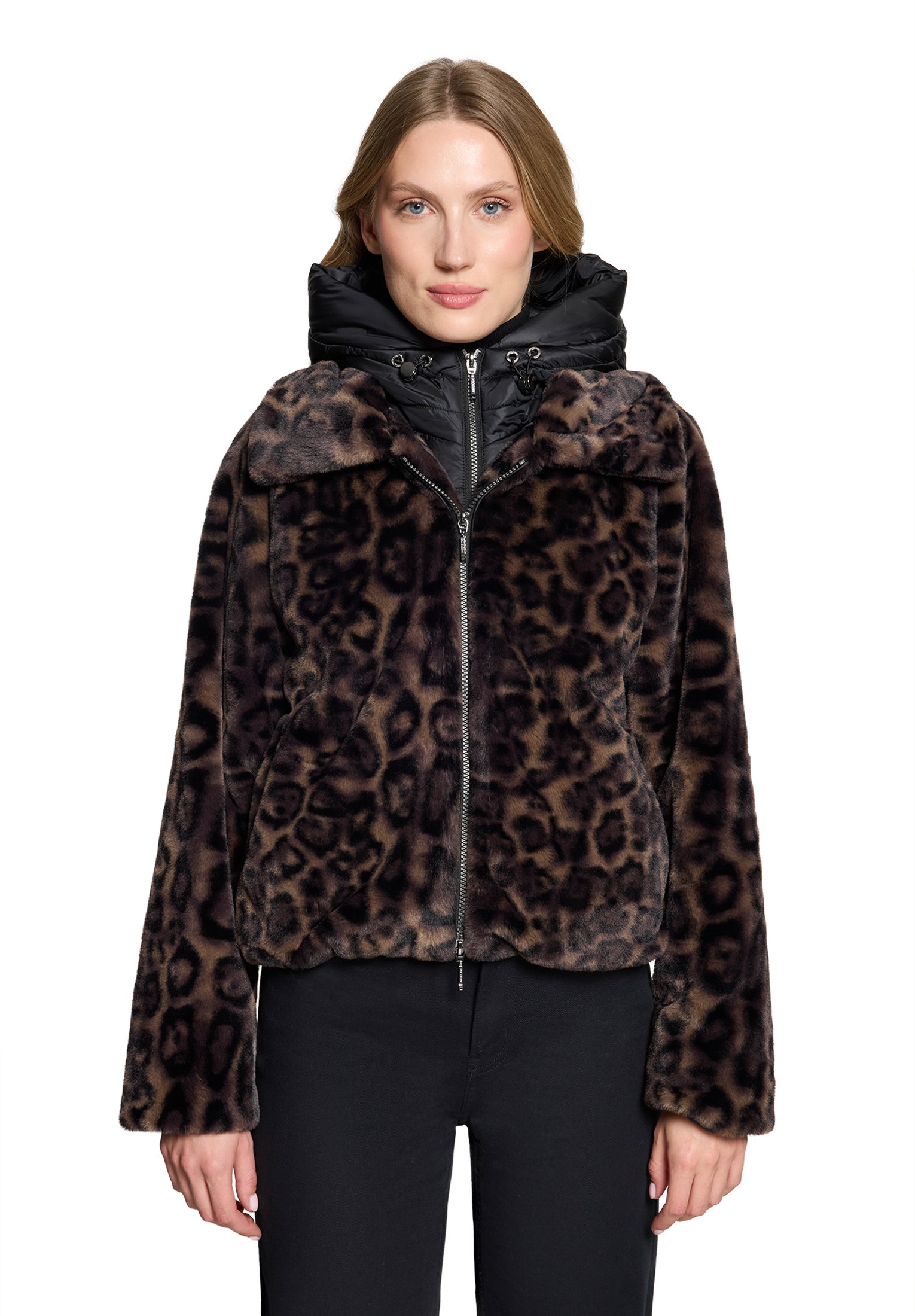 Jacke PlUEsch, Taupe/Black #3