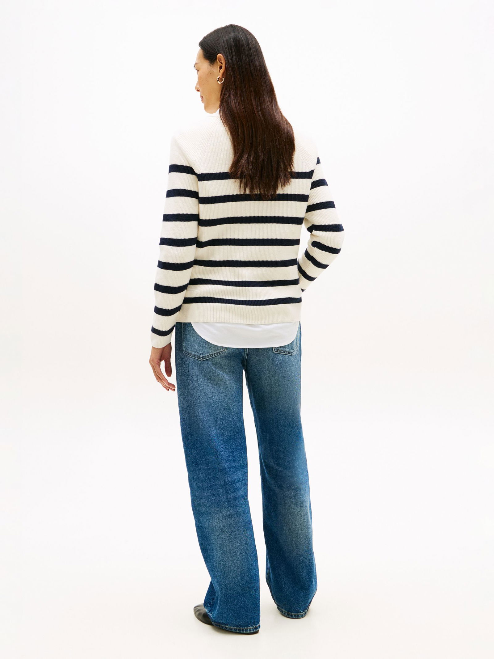 Tommy Hilfiger |  Tommy Hilfiger Pullover  | S | ivory petal/dark night navy stp