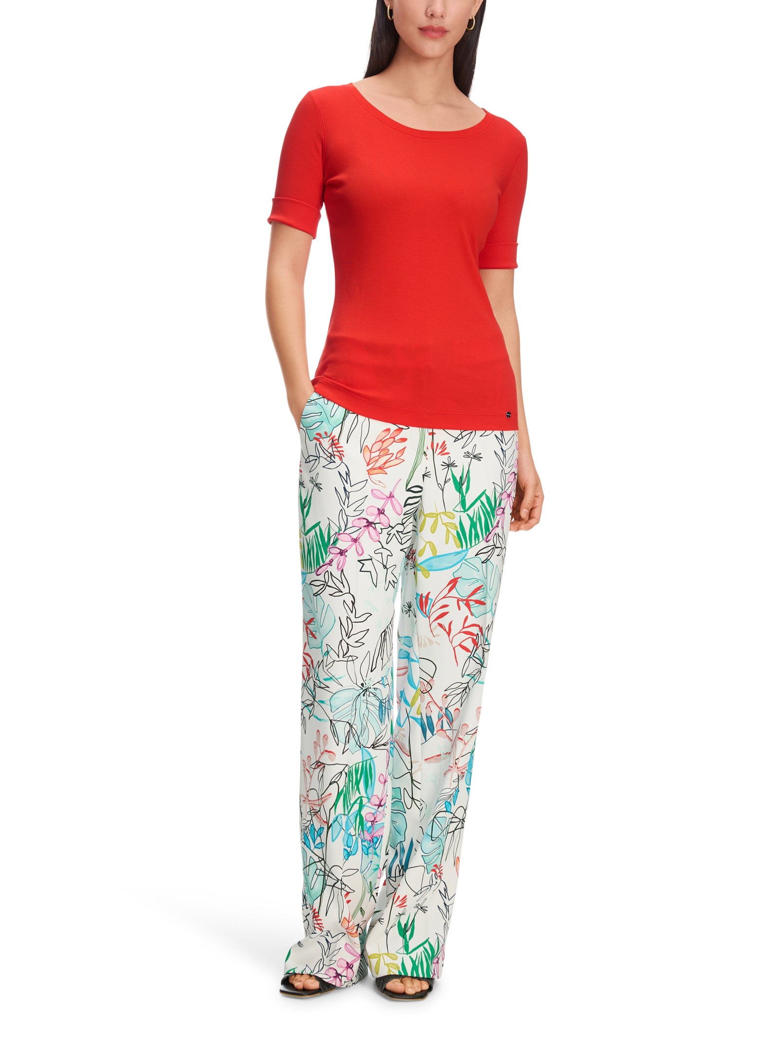 Schmal geschnittenes T-Shirt mit 3/4-Arm #2