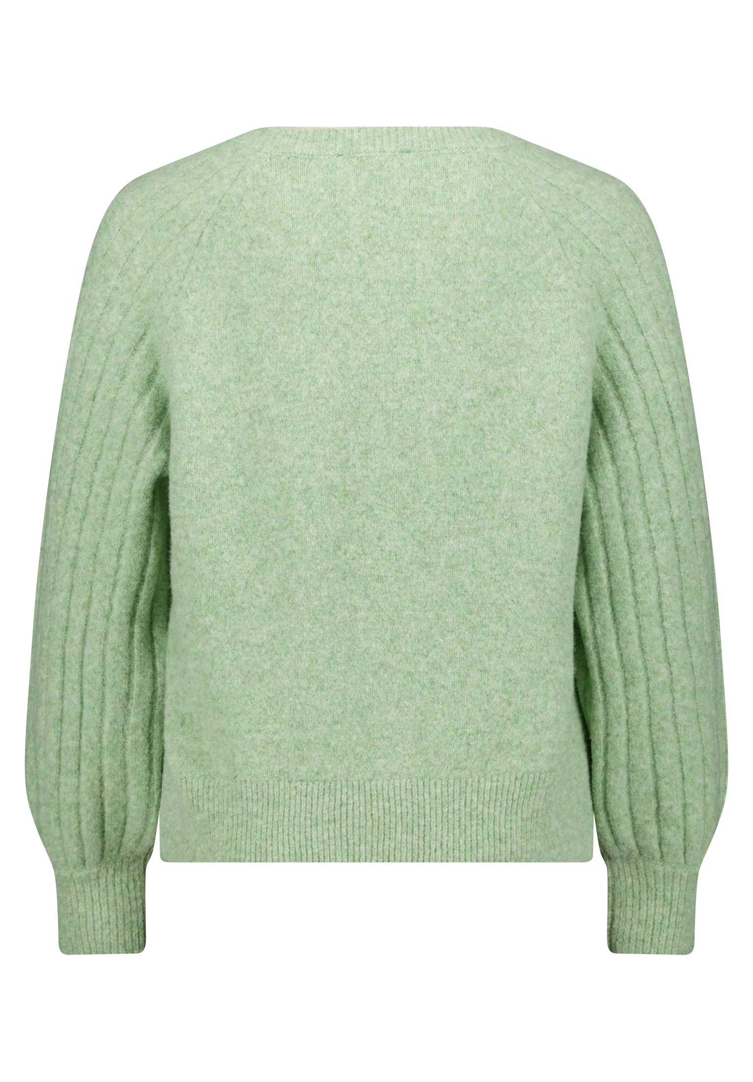Strickpullover Kurz 1/1 Arm, Green Melange #2