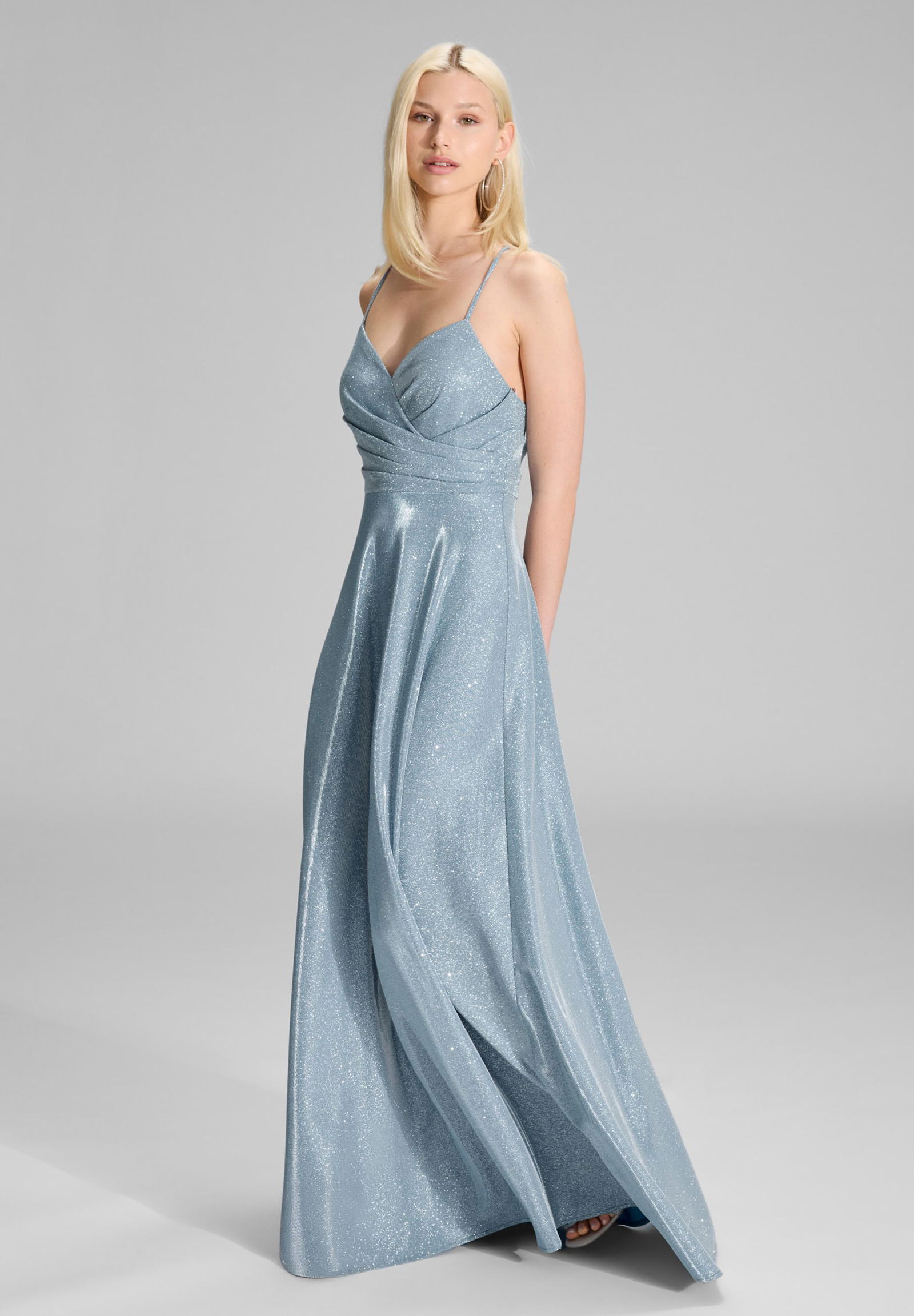 |  Abendkleid mit Schimmereffekt, sky blue | 34 | sky blue