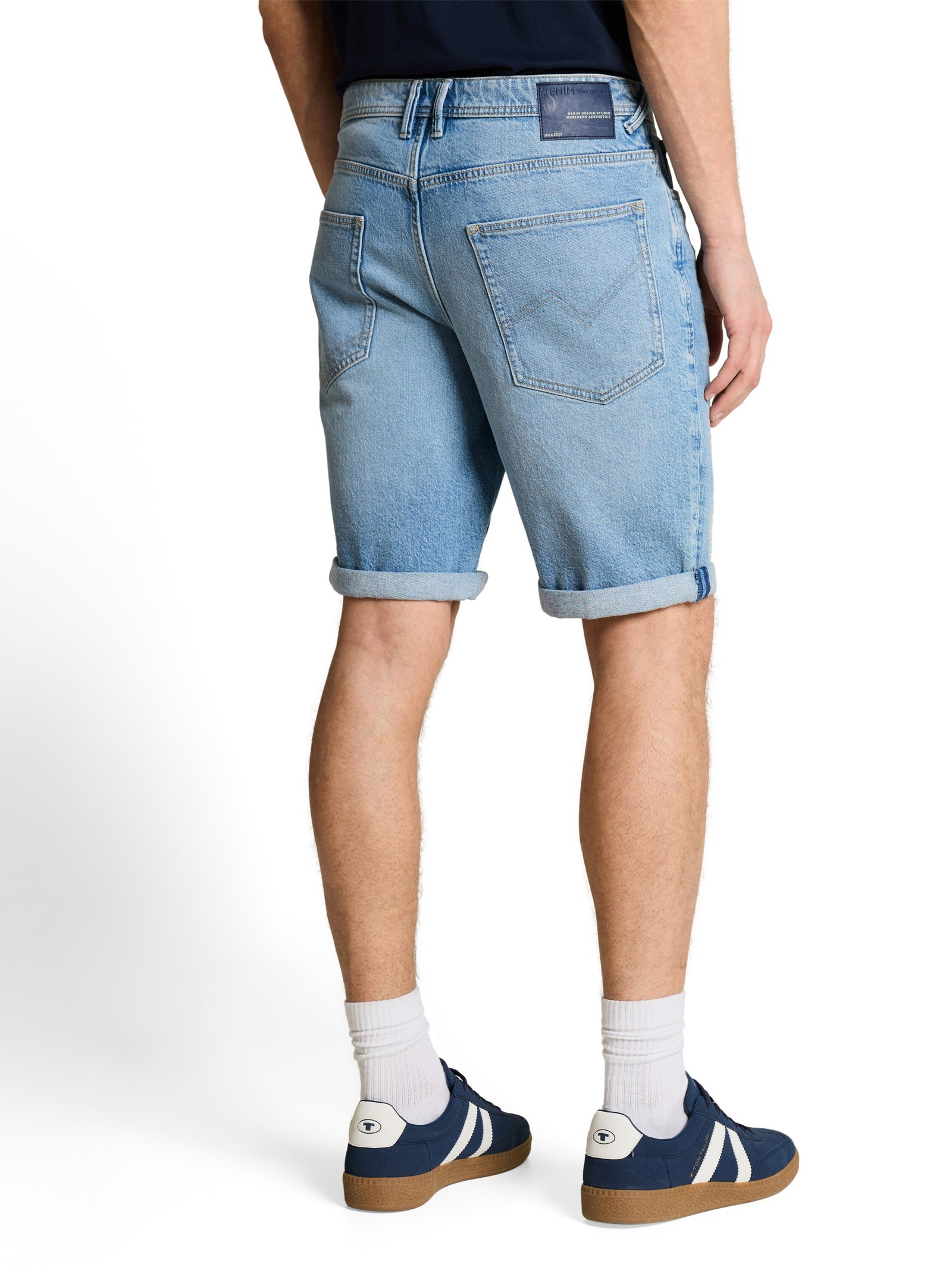 TTAEDAN STRAIGHT SHORTS, Used Light Stone Blue Denim #4