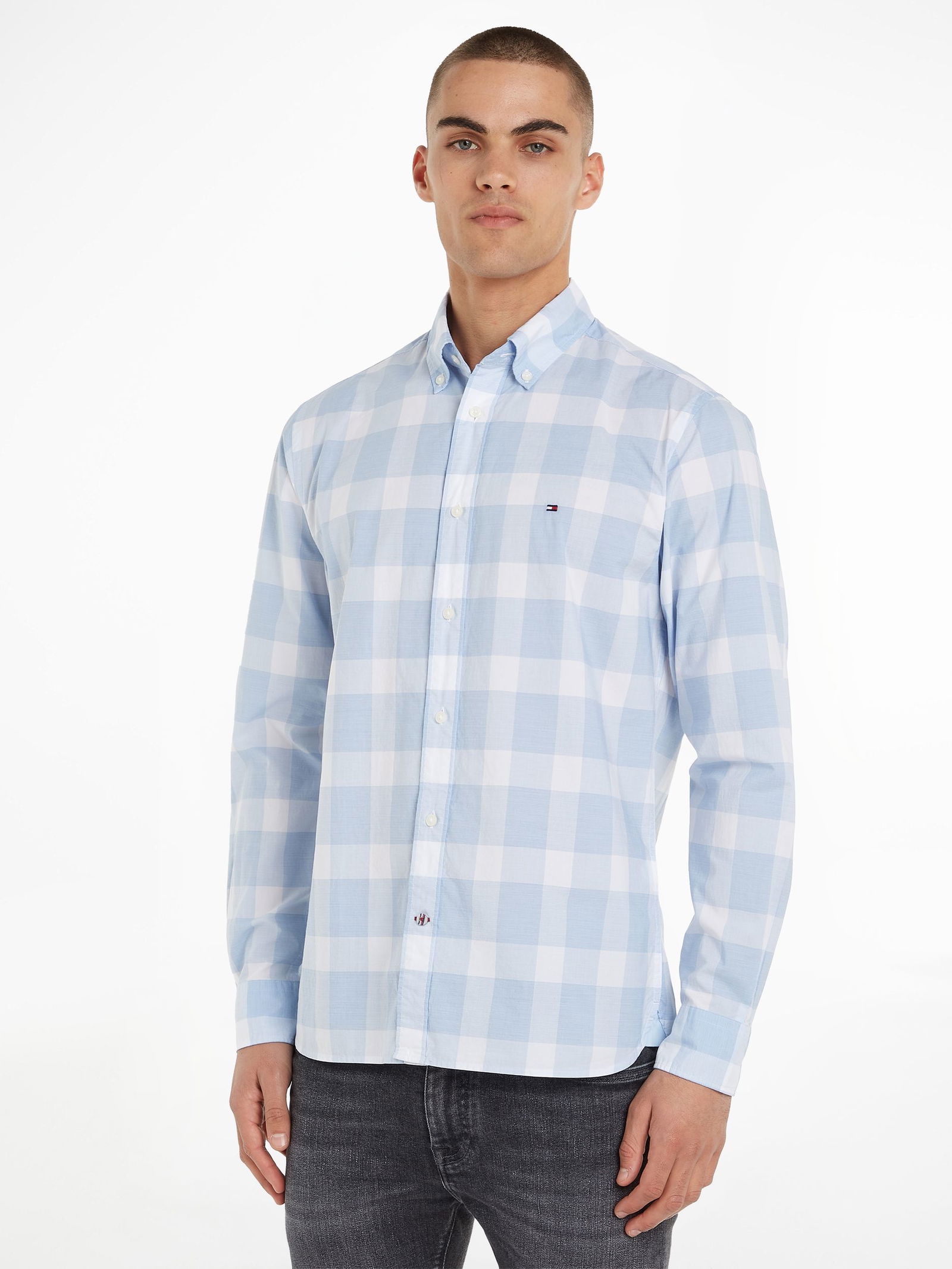 CRINKLE LARGE CHK RF SHIRT