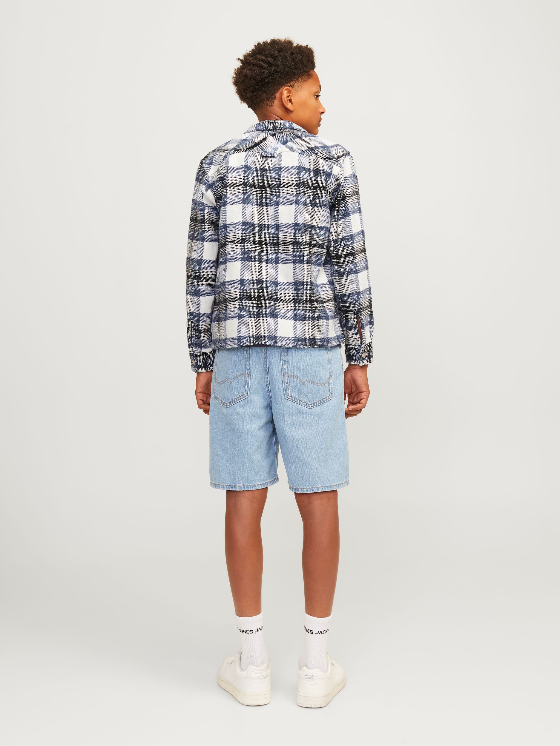 Jack&Jones |  JORVESTERBRO CHECK OVERSHIRT LS JNR | 164 | nightshadow blue