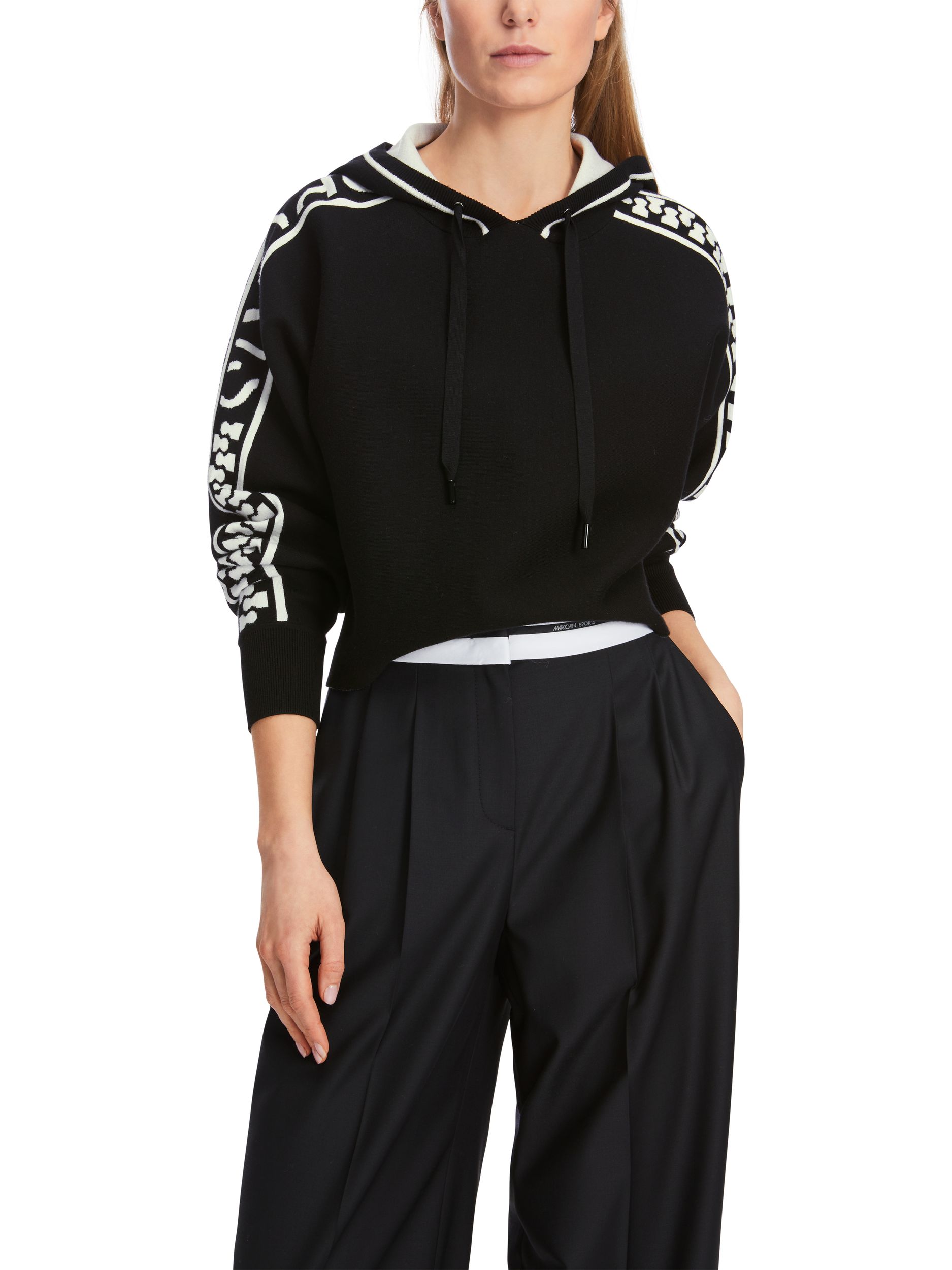 Marc Cain Sports |  Marc Cain Sports Pullover  | 36 | black and white