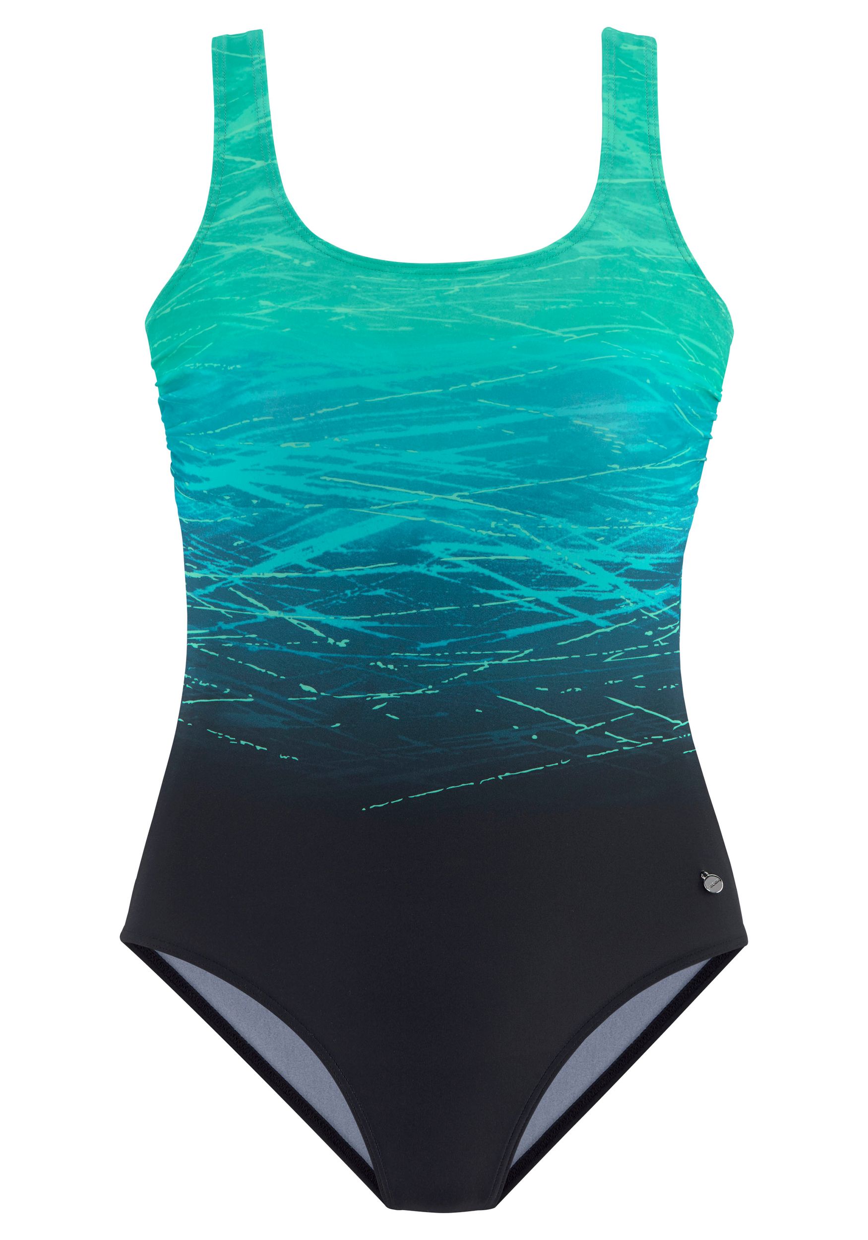 Lascana |  LASCANA Badeanzug | 46/D | black-green