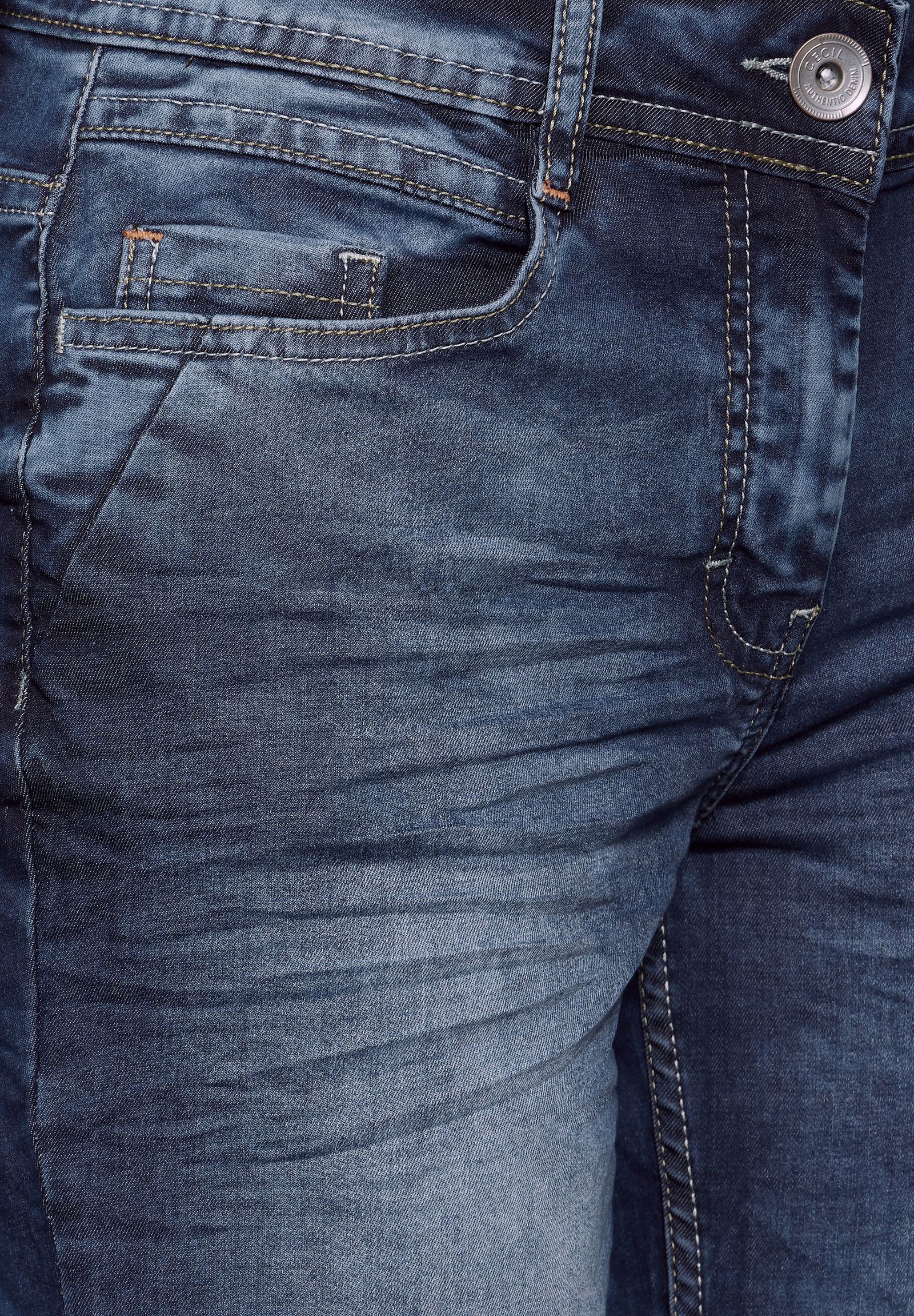 CECIL |  CECIL 7/8-Jeans  | 33/26 | mid blue used wash