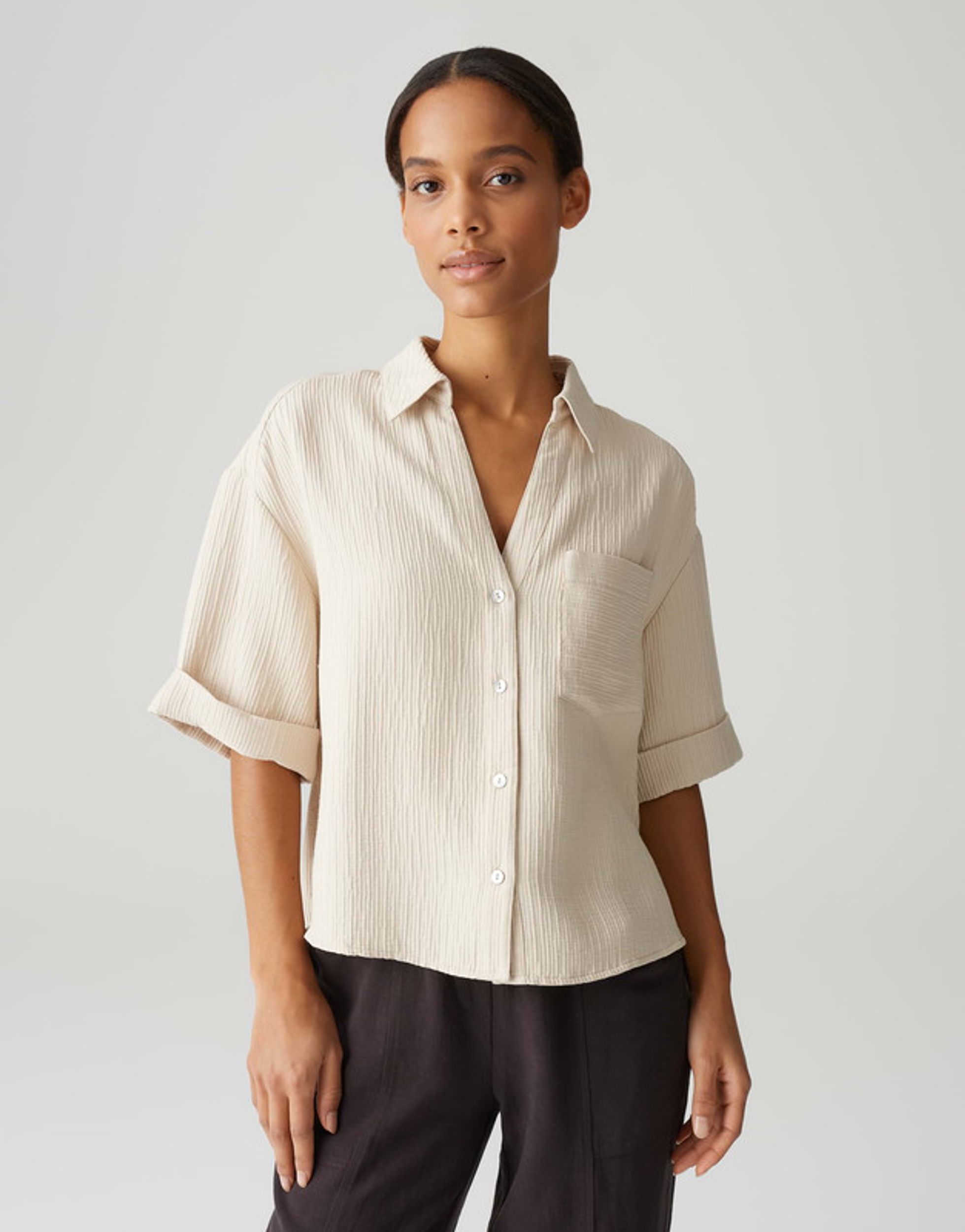 Opus |  Opus Druckbluse  | 38 | natural glaze