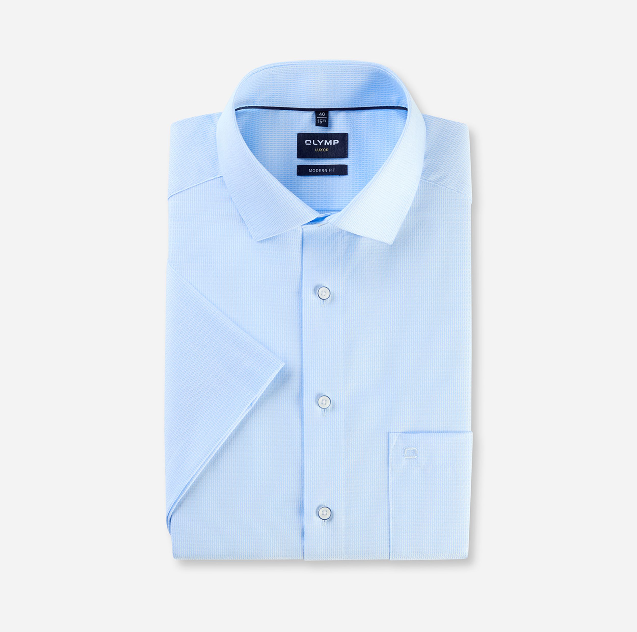Olymp |  Olymp Hemd Modern Fit  | 43 | bleu