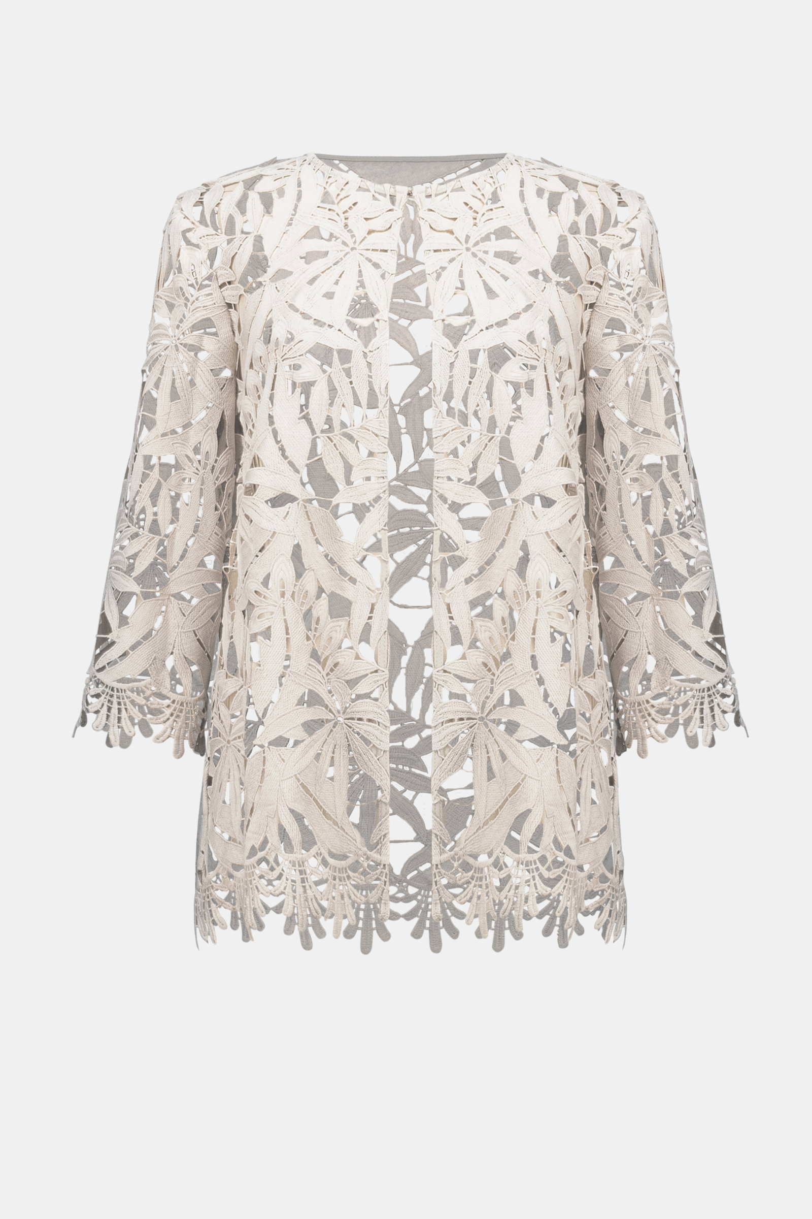 Joseph Ribkoff Spitzenjacke halblanges Jacket mit floralem Muster #5