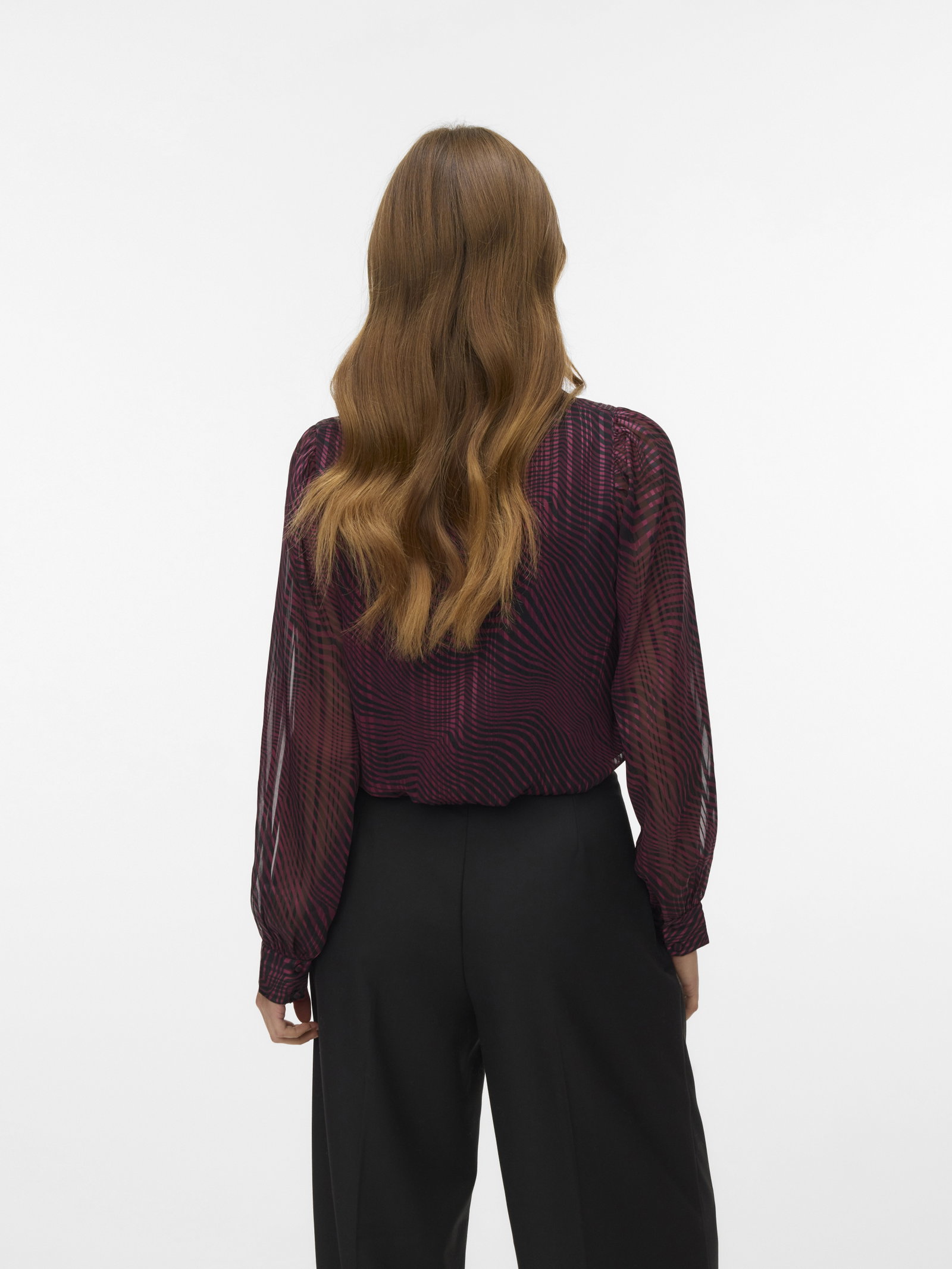 VMGEBRA GEDNA LS V-NECK TOP WVN BTQ, Winetasting/Gebra #3