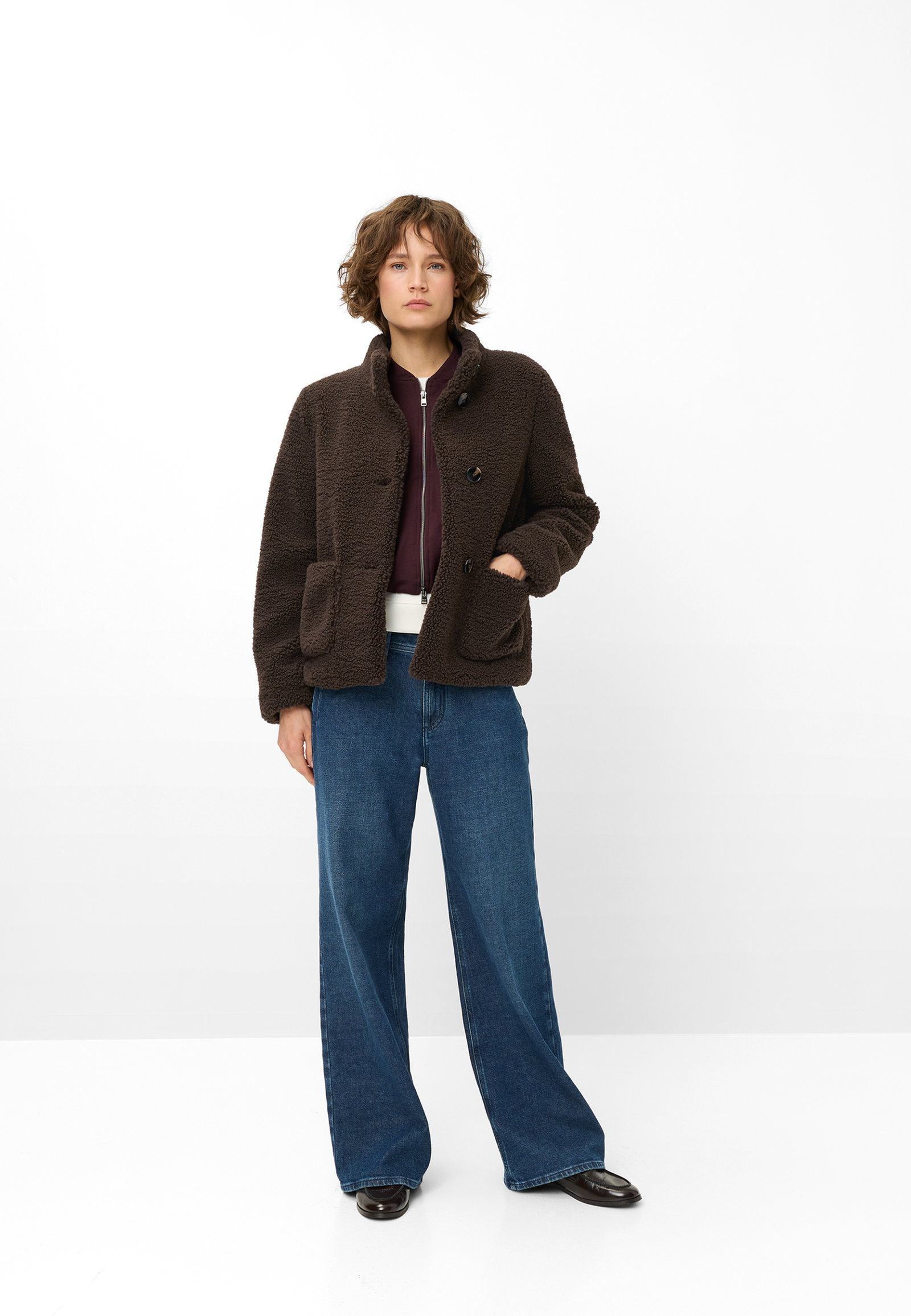 JACKE WEBPELZ, DUNKELBRAUN #3