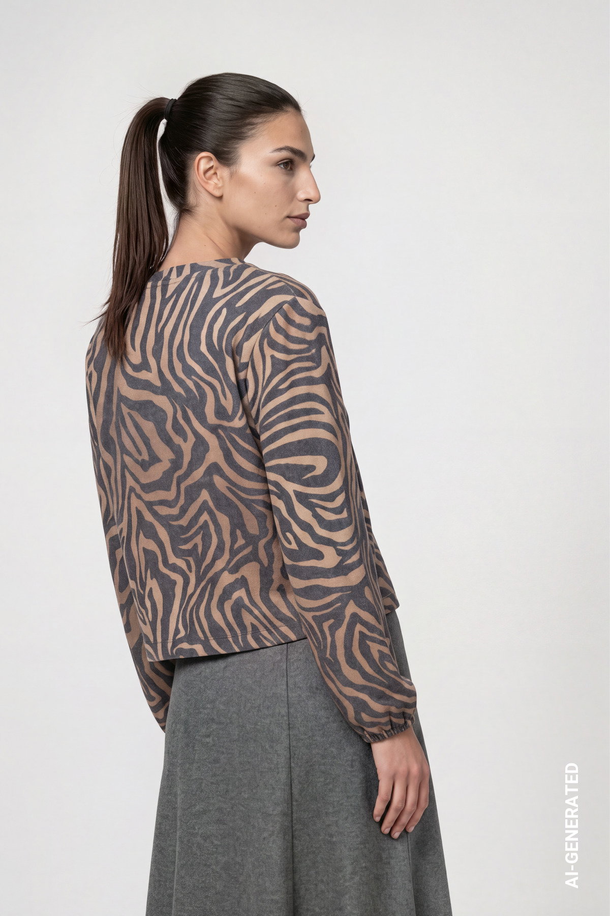Jacke, brown sugar gemustert #4