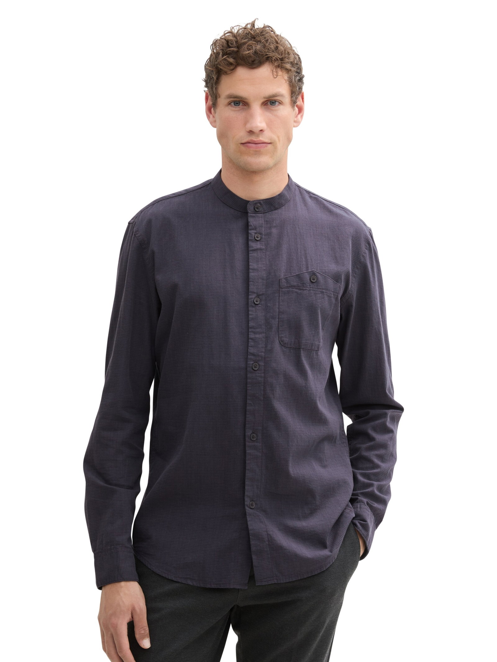 structured shirt, navy herringbone structure #6