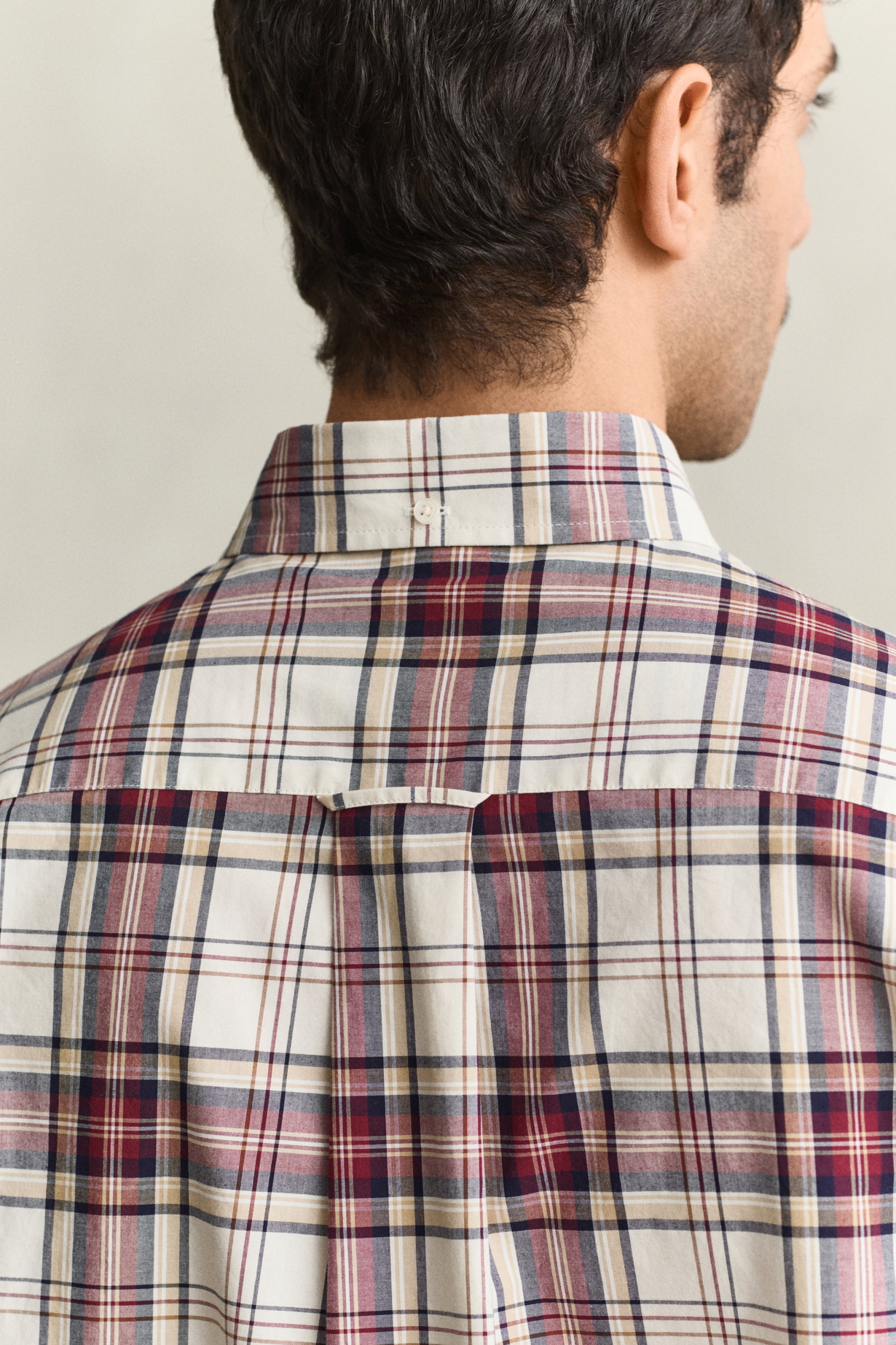 REG POPLIN CHECK SHIRT, DEEP GRAPE WINE #4