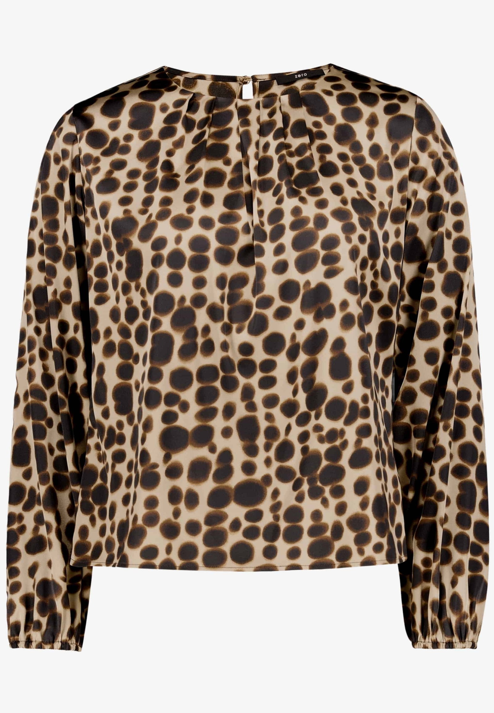Bluse Kurz 1/1 Arm, Beige/Brown #6