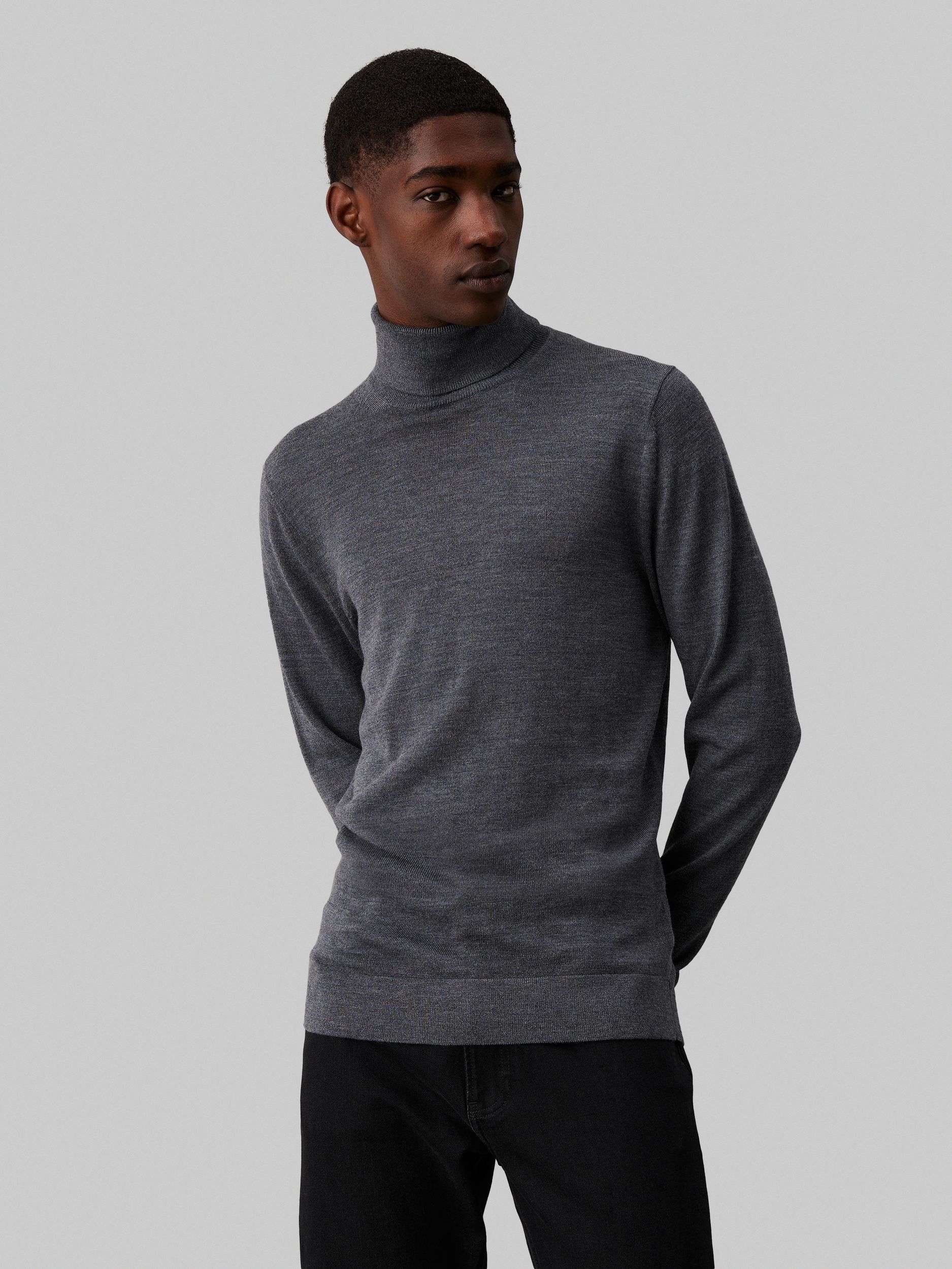 Calvin Klein |  Calvin Klein Rollkragenpullover  | M | dark grey heather