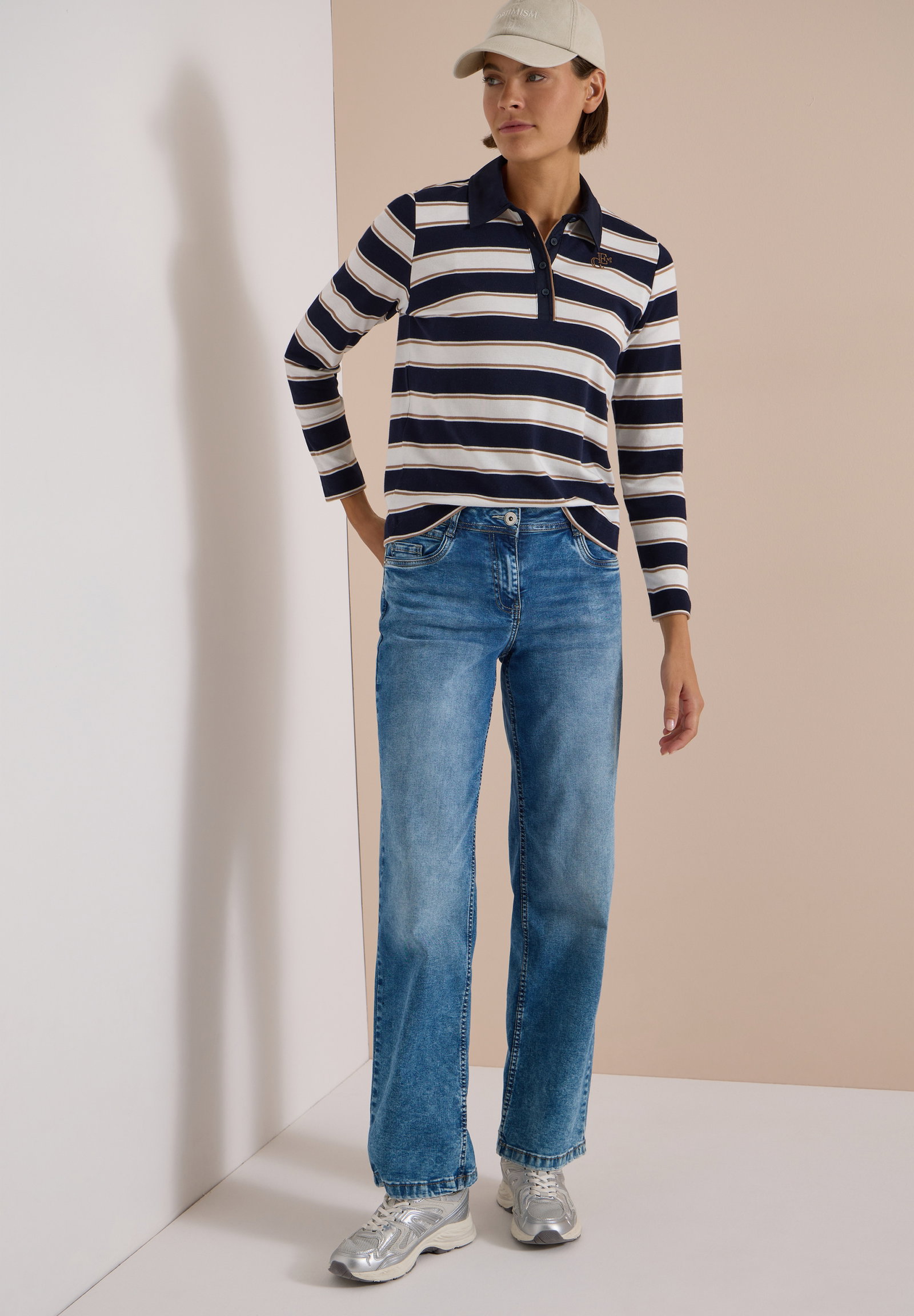 Striped Poloshirt, urban dark blue #5