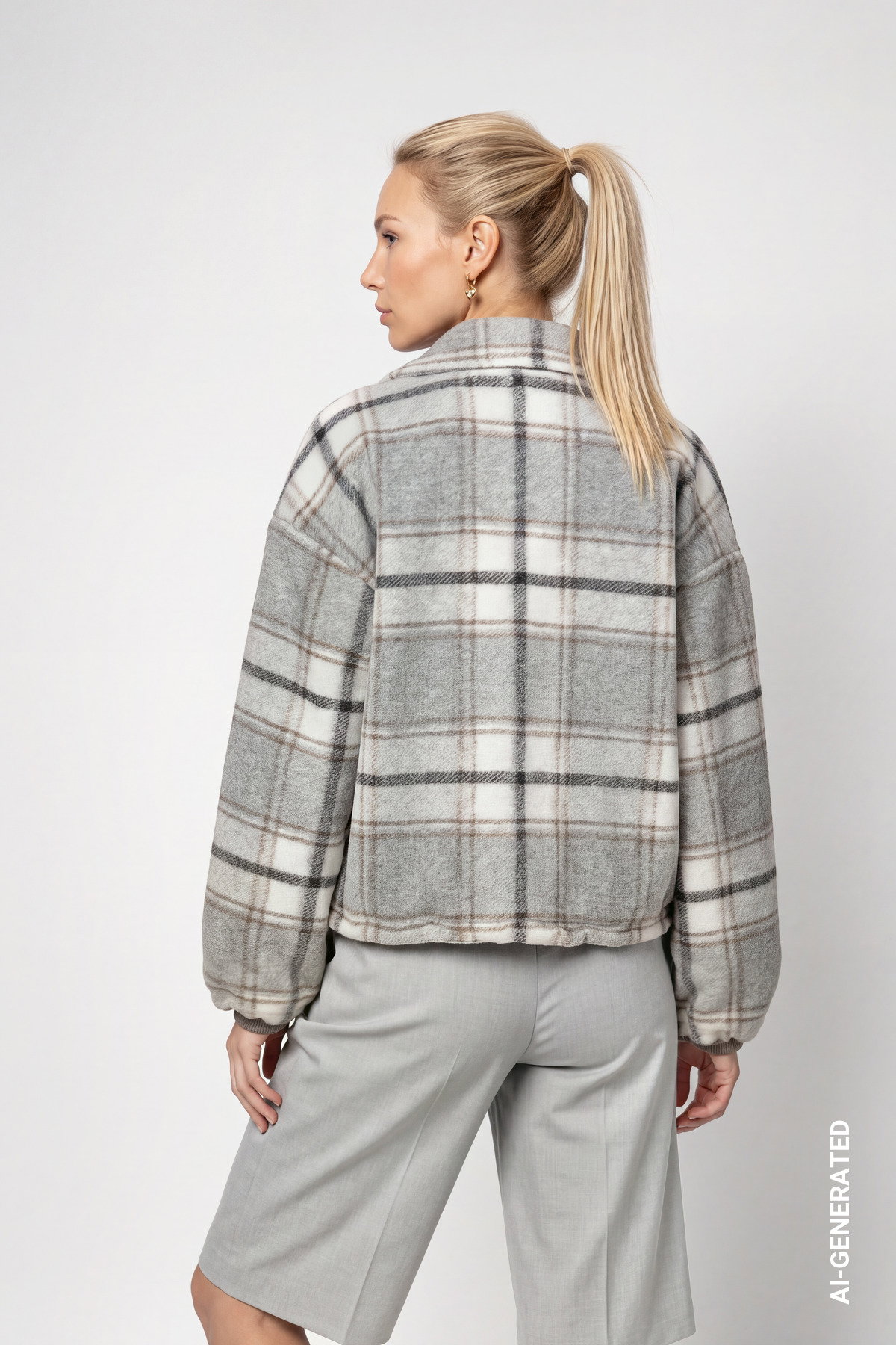 Jacke, light grey gemustert #4