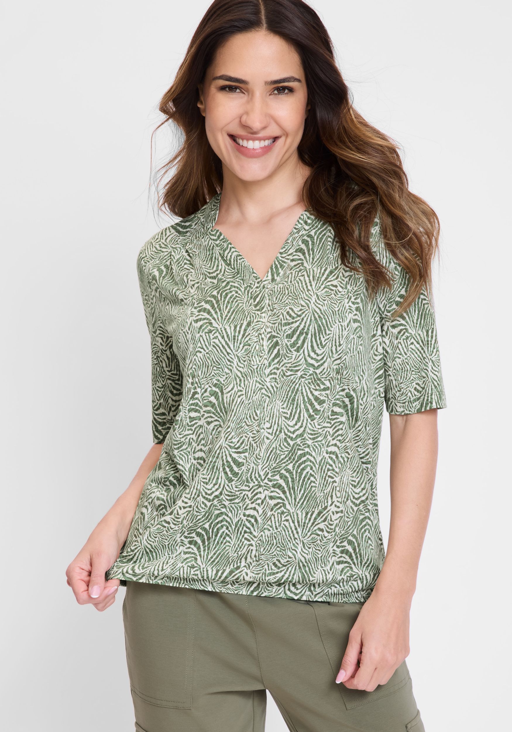 |  T-Shirt Long Sleeves, Olive | 44
