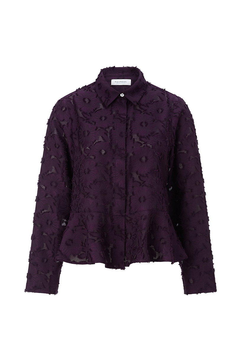 Blouse with Structure, mulberry #1
