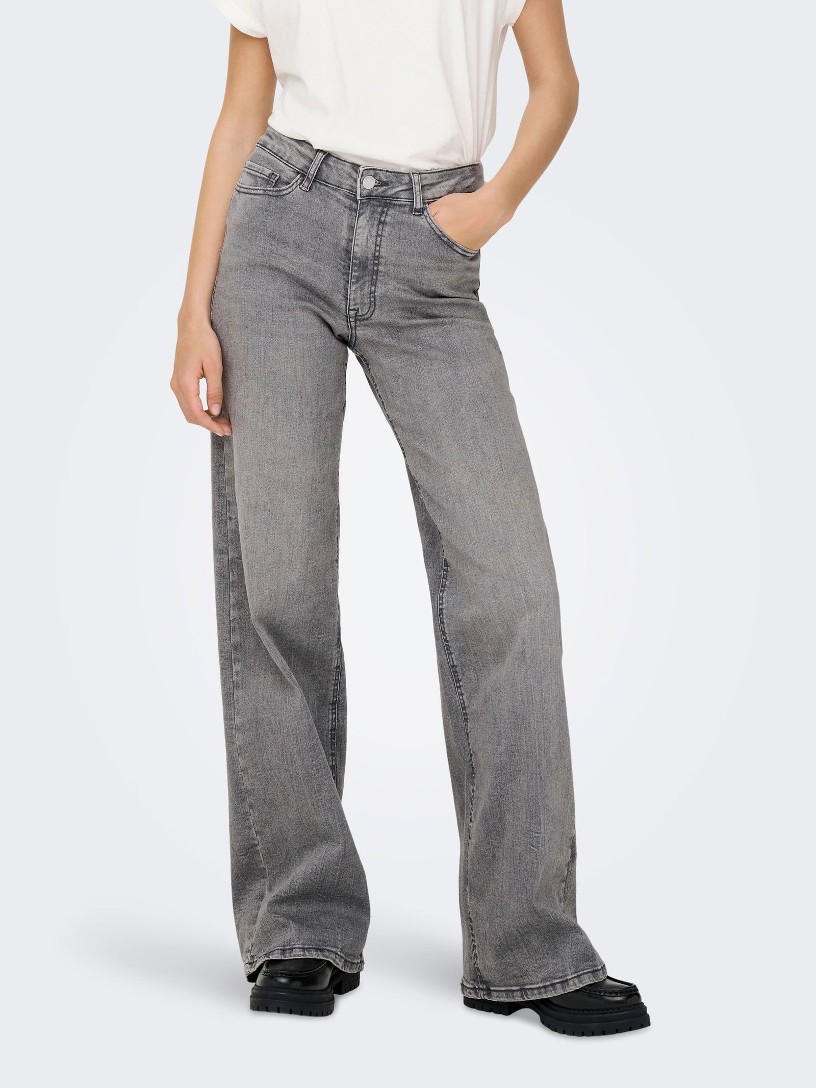 JDY | JDY Schlaghose | M/32 | light grey denim