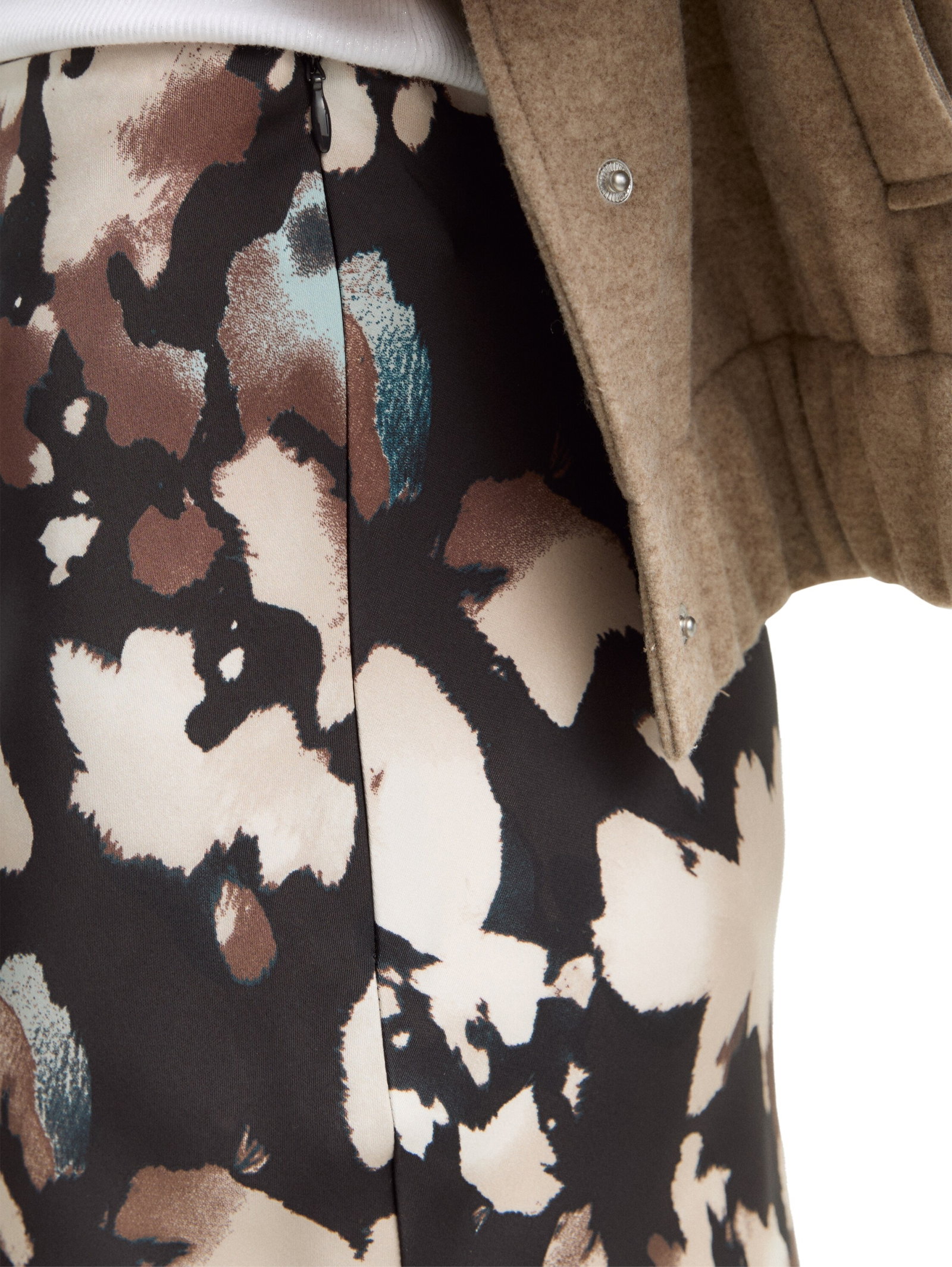 midi slip skirt, abstract print #5
