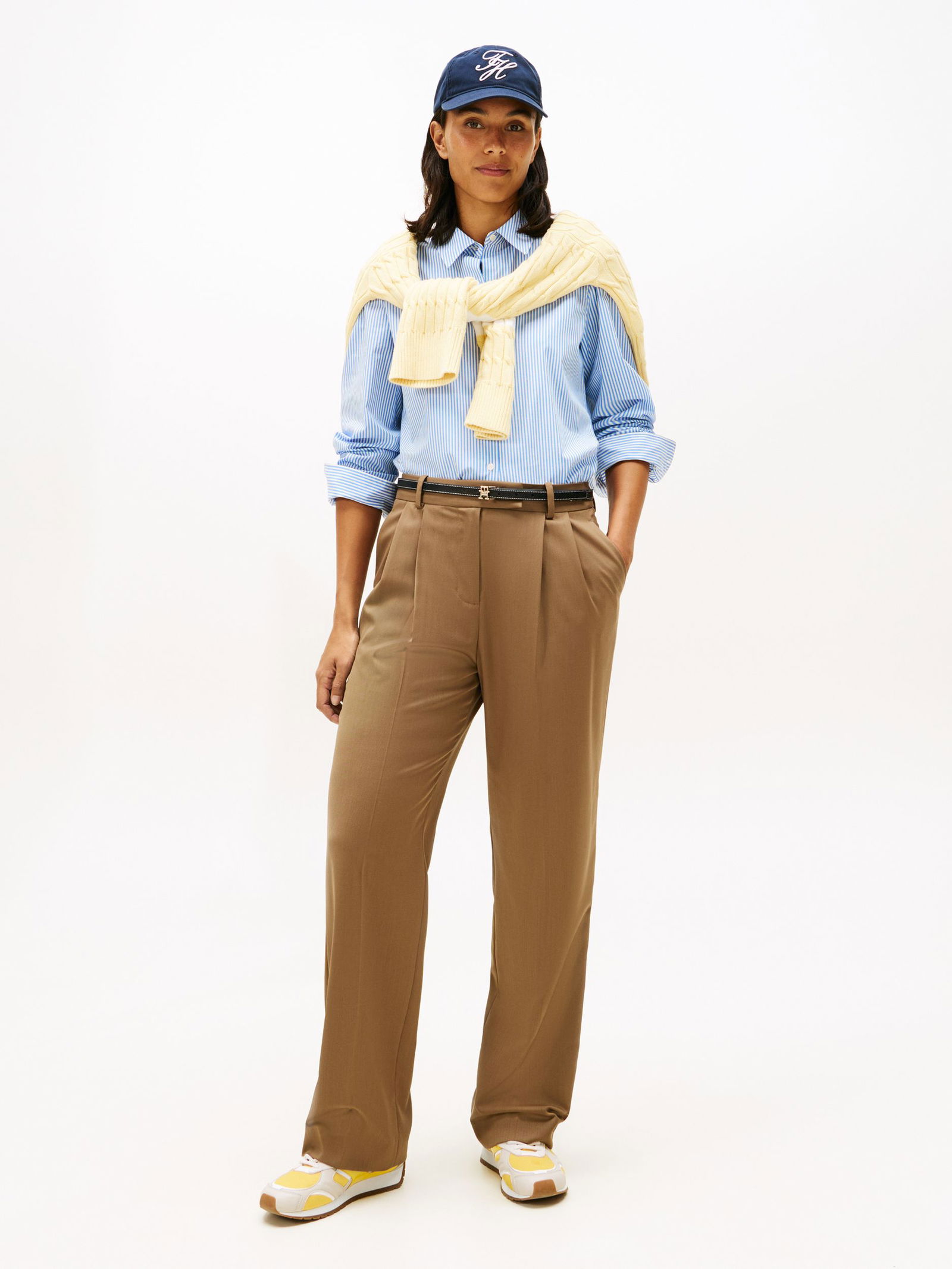 Tommy Hilfiger |  Tommy Hilfiger Druckbluse  | 40 | breton stp / breezy blue white