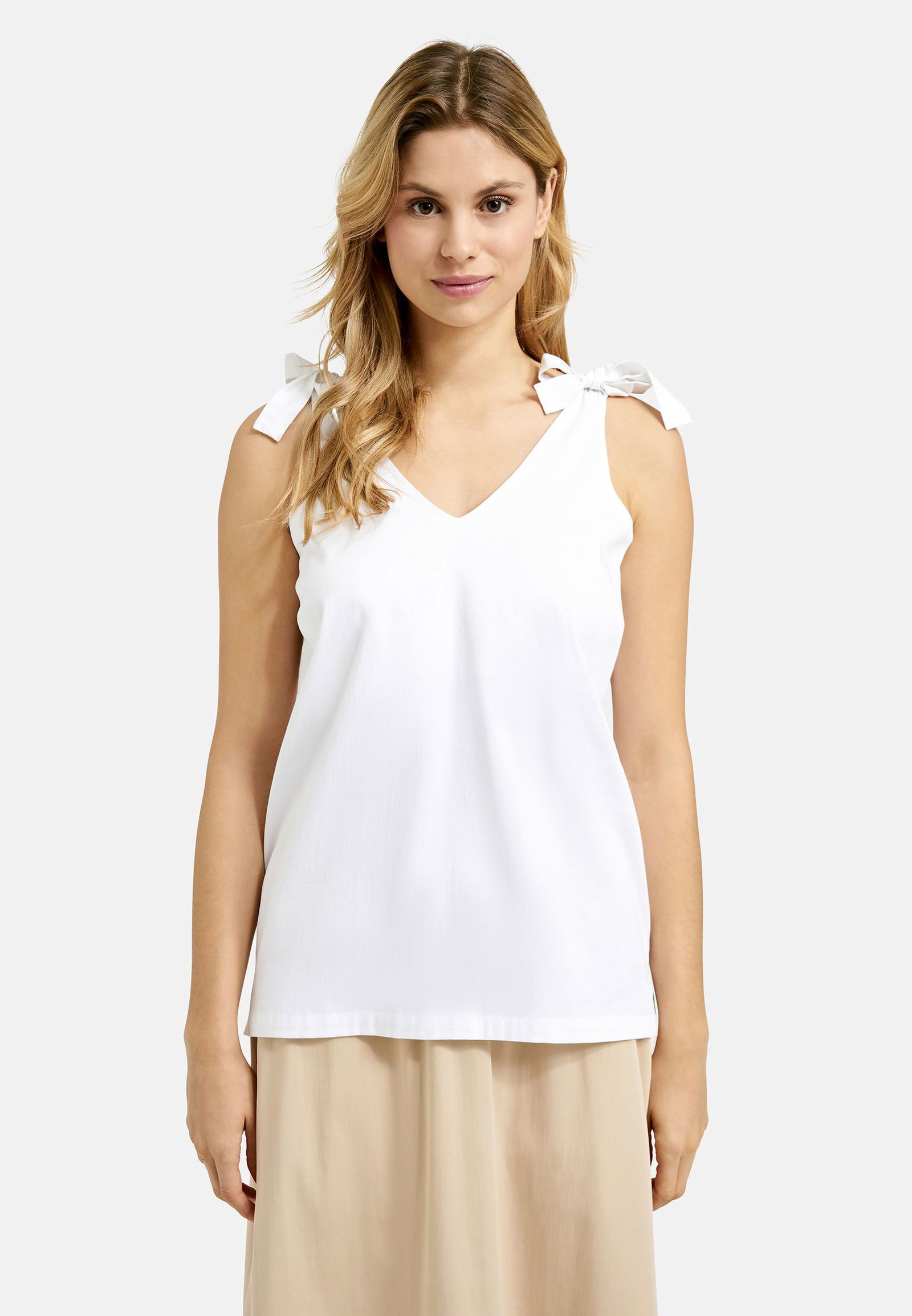  |  TOP WITH KNOT, WHITE | L | white