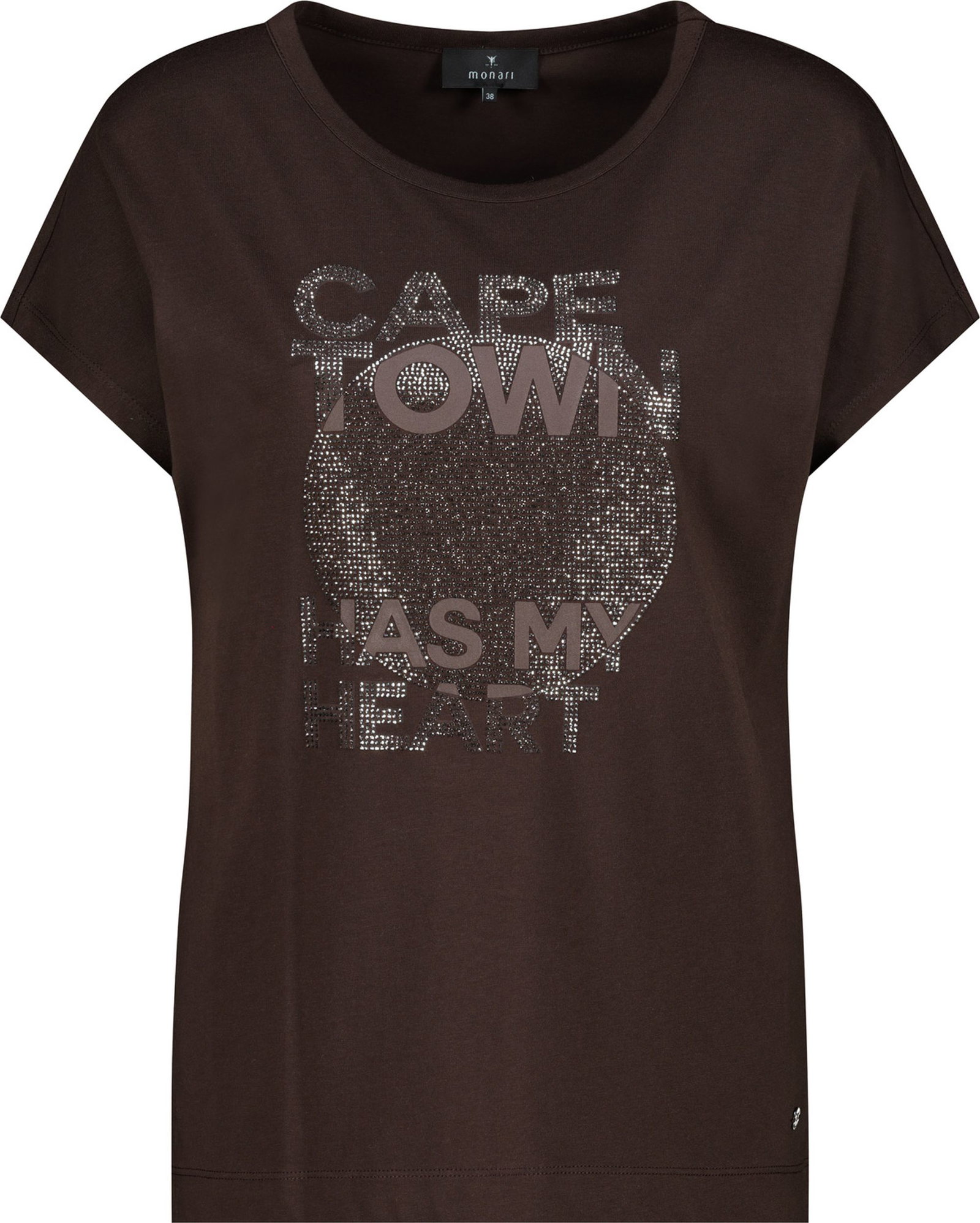 Monari |  T-Shirt, dark chocolate | 44 | 1283_564