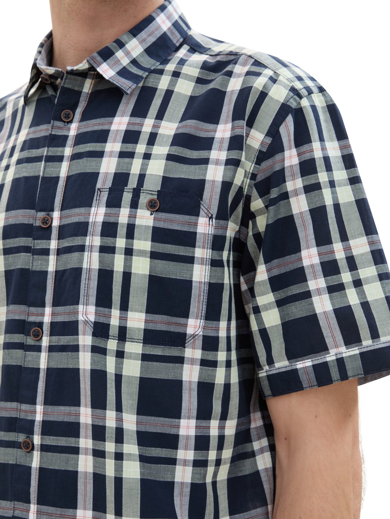 Tom Tailor |  Tom Tailor Hemd Slim Fit  | M | navy base check