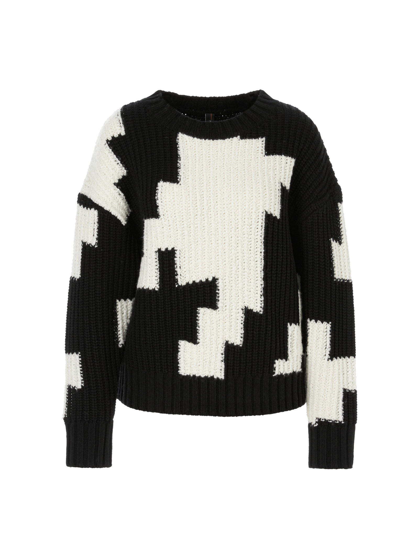 Marc Cain Sports Chickcheck-Sweater aus Wolle #1