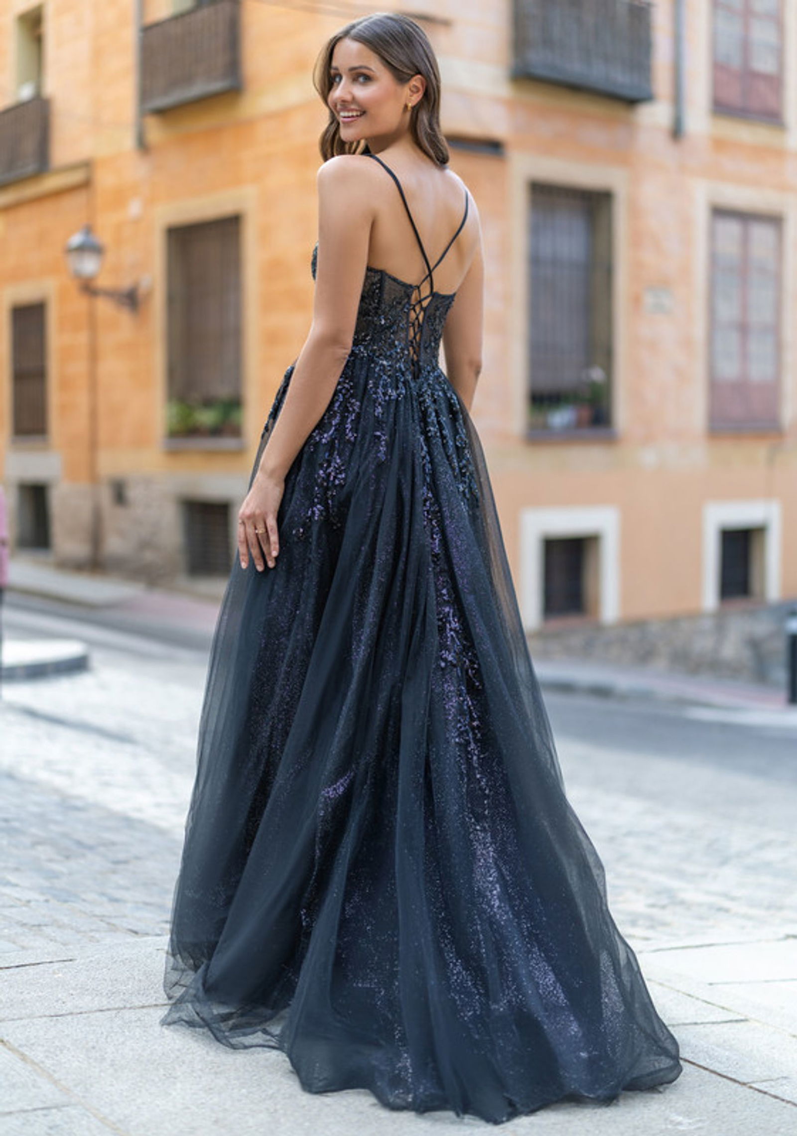 Christian Koehlert |  Christian Koehlert Langes Kleid  | 38 | Glitter Phantom Black