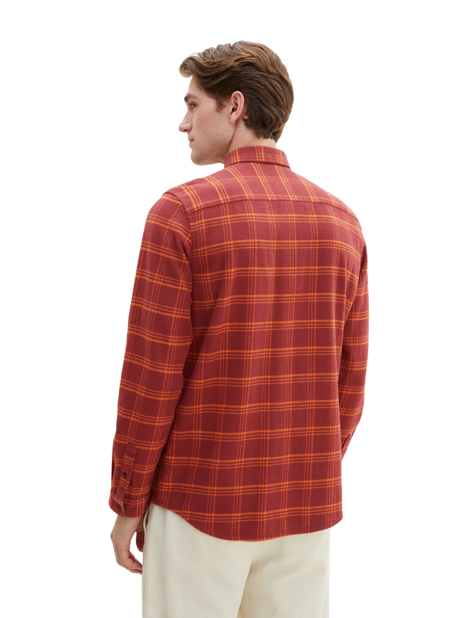 Tom Tailor |  Hemd mit Karomuster | XL | red orange check