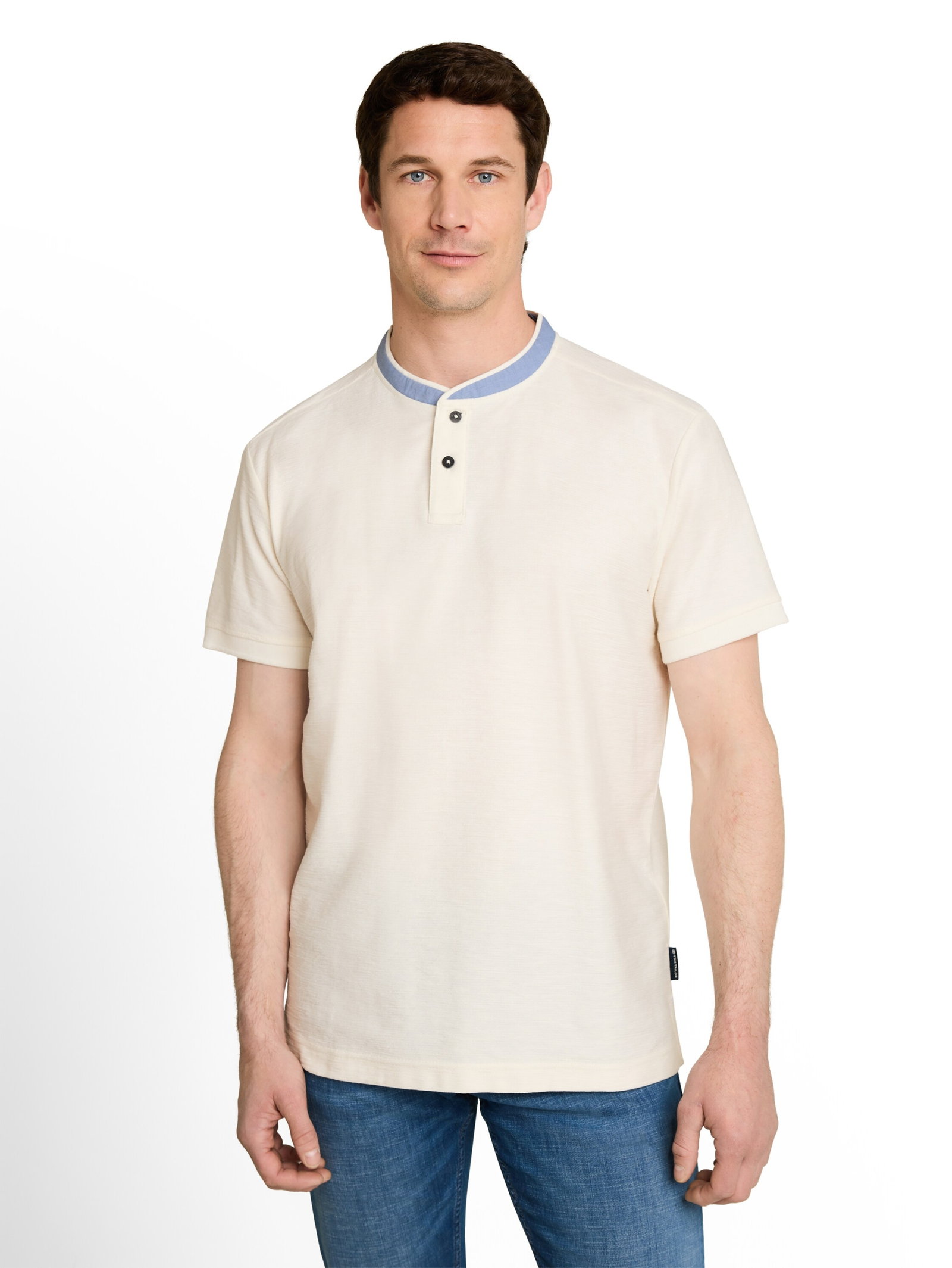 Tom Tailor structured polo, Gardenia White #6