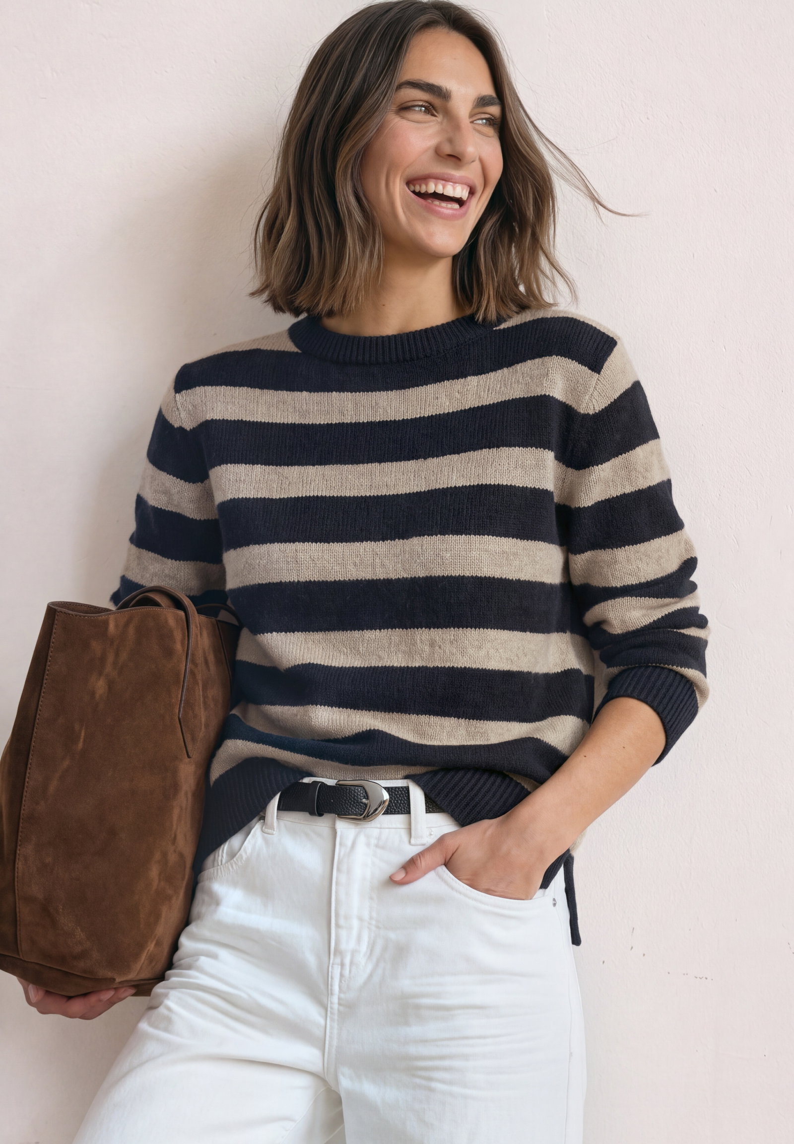 LTD QR_cosy striped sweater u-, indigo night #3