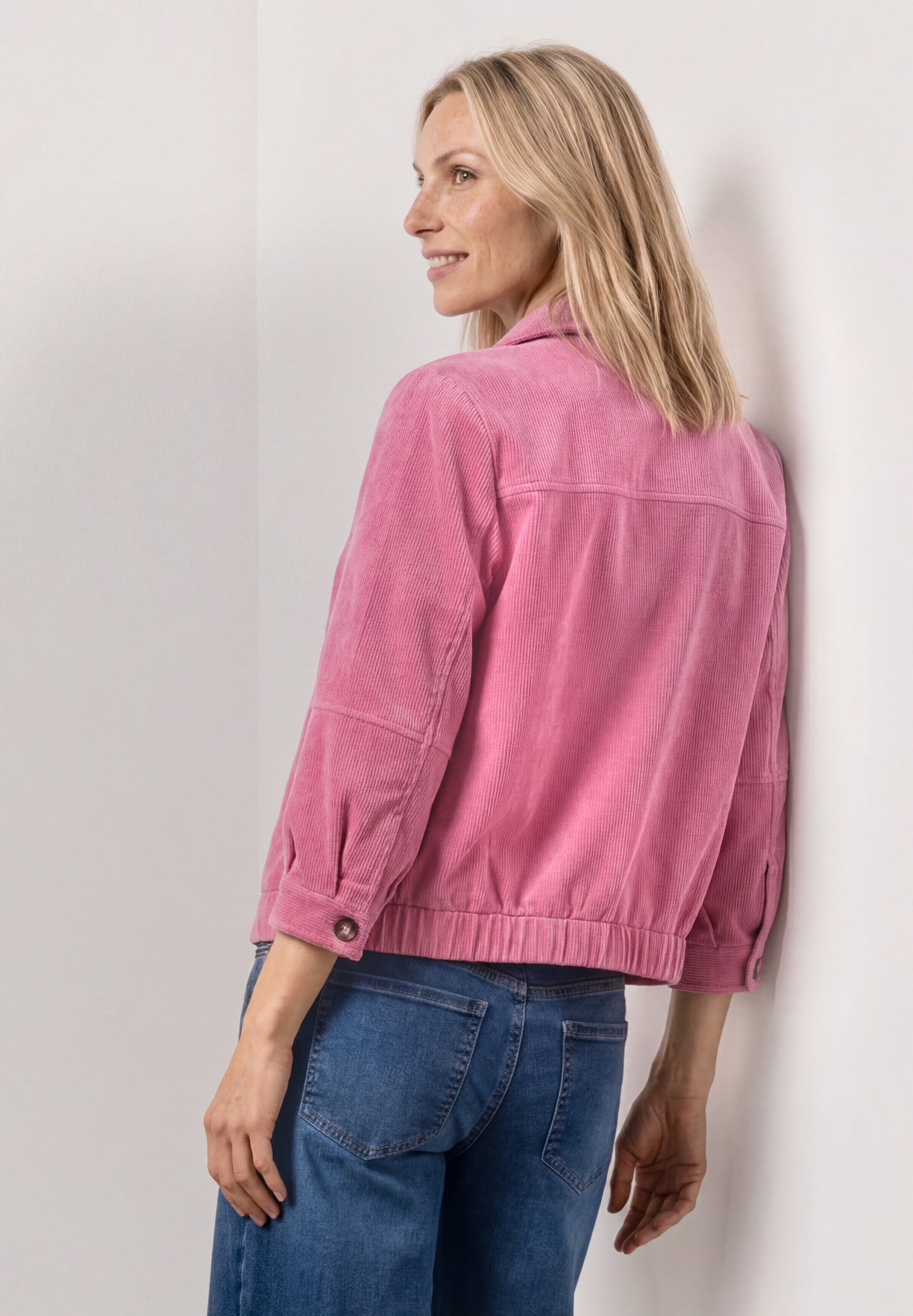 Short Corduroy Jkt, blush berry #4