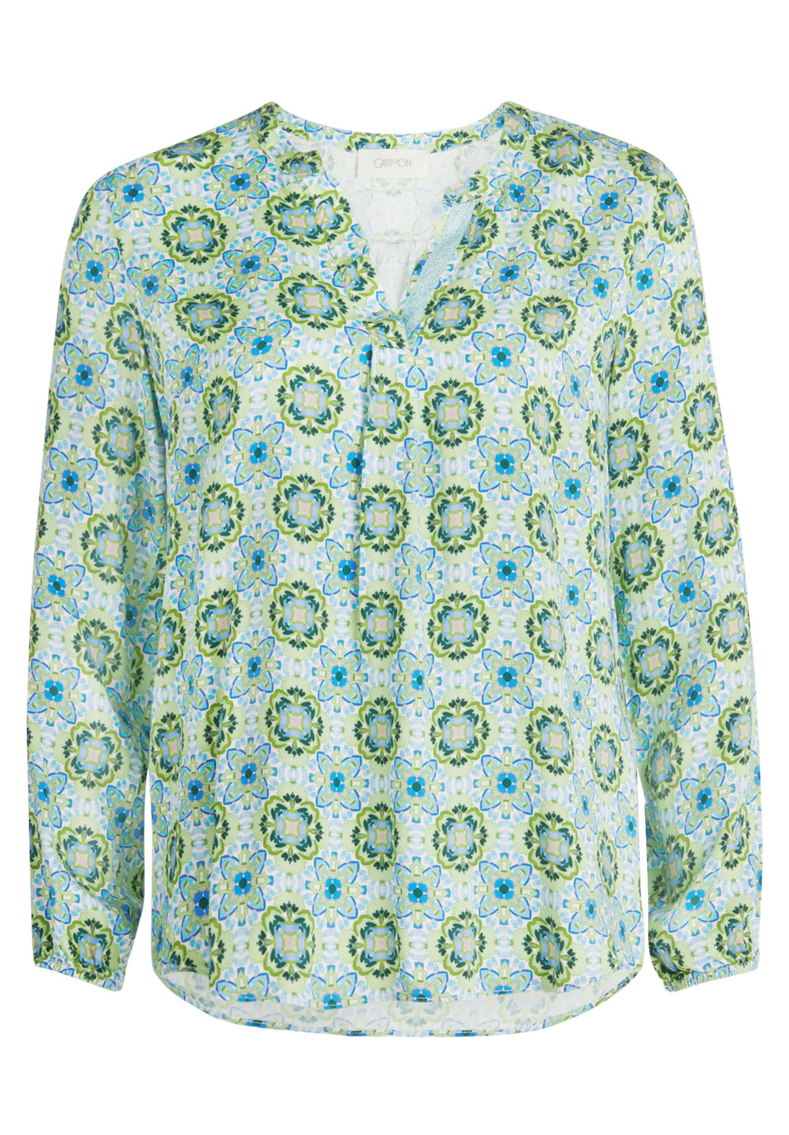 Cartoon |  Cartoon Druckbluse  | 36 | green/blue