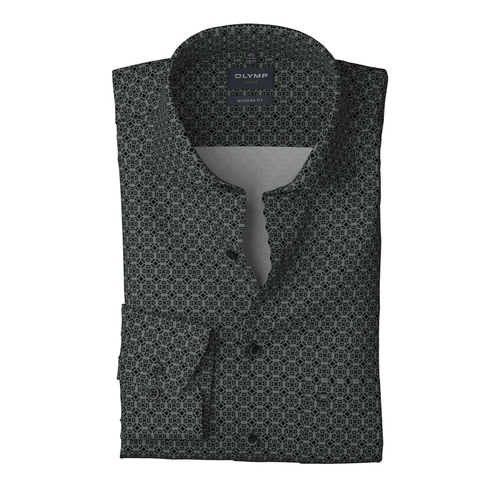 Olymp | Olymp Hemd Modern Fit | 41 | silbergrau