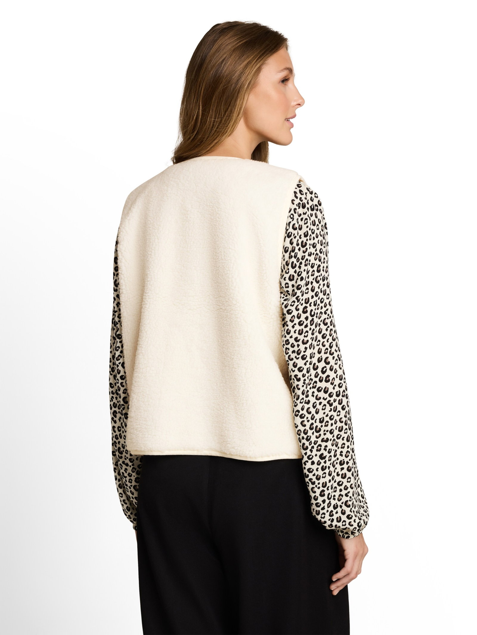 teddy vest, off white #4