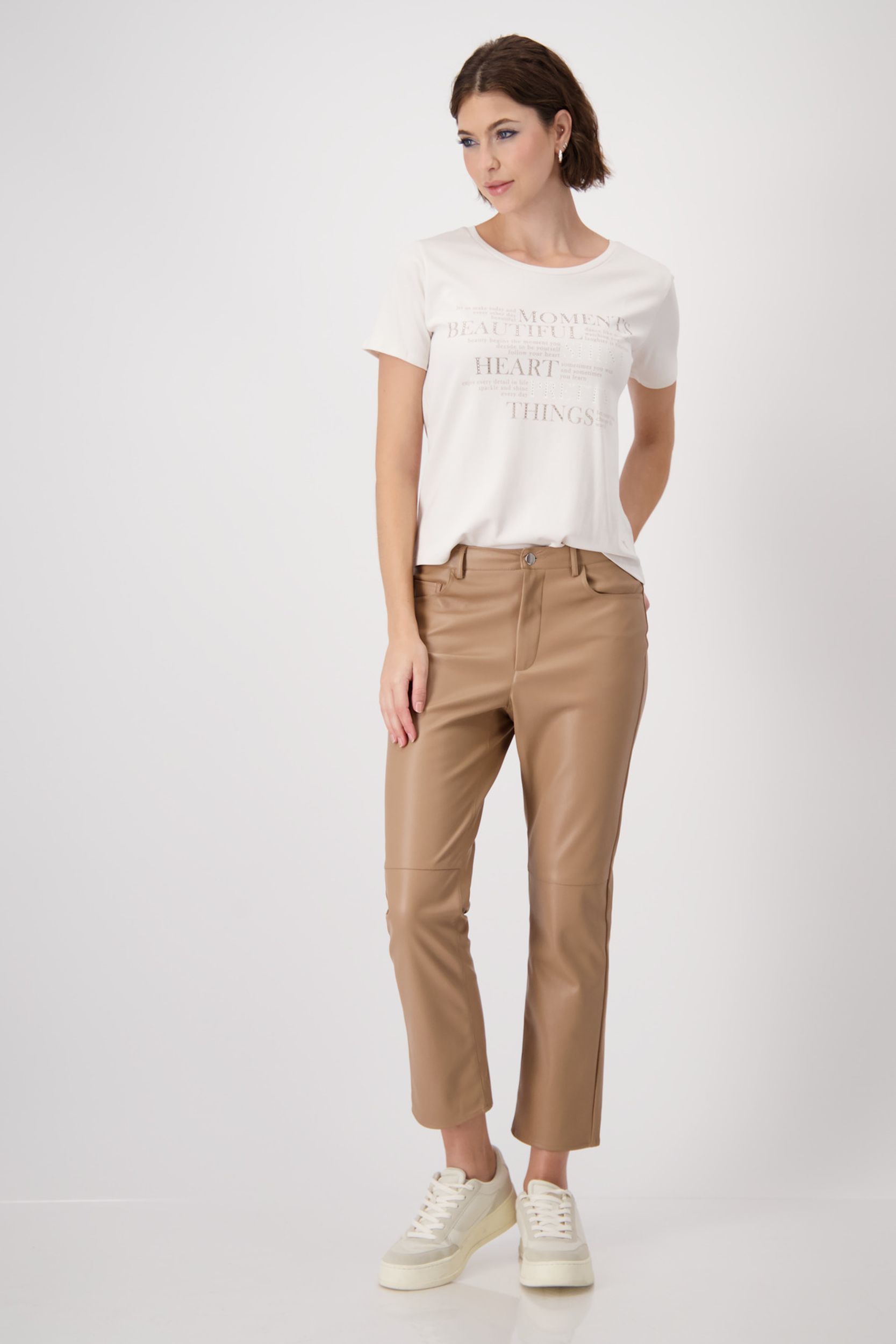 Monari |  T-Shirt, creamy beige | 40 | creamy beige